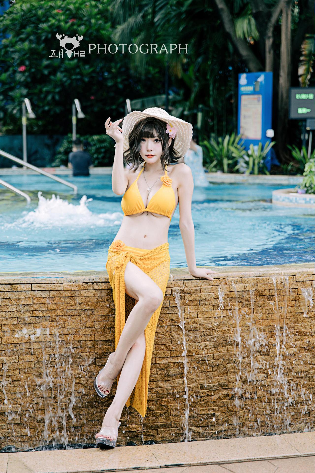 泳池派对 泳池拍摄 香草喵露露 水上乐园 长隆水上乐园