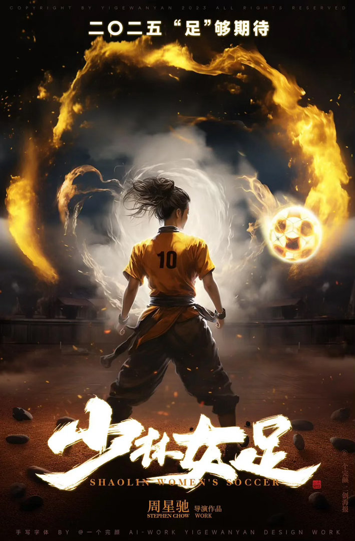周星驰导演，张小斐、张艺兴、迪丽热巴主演的《少林女足》近期将同步世界杯 足球热度