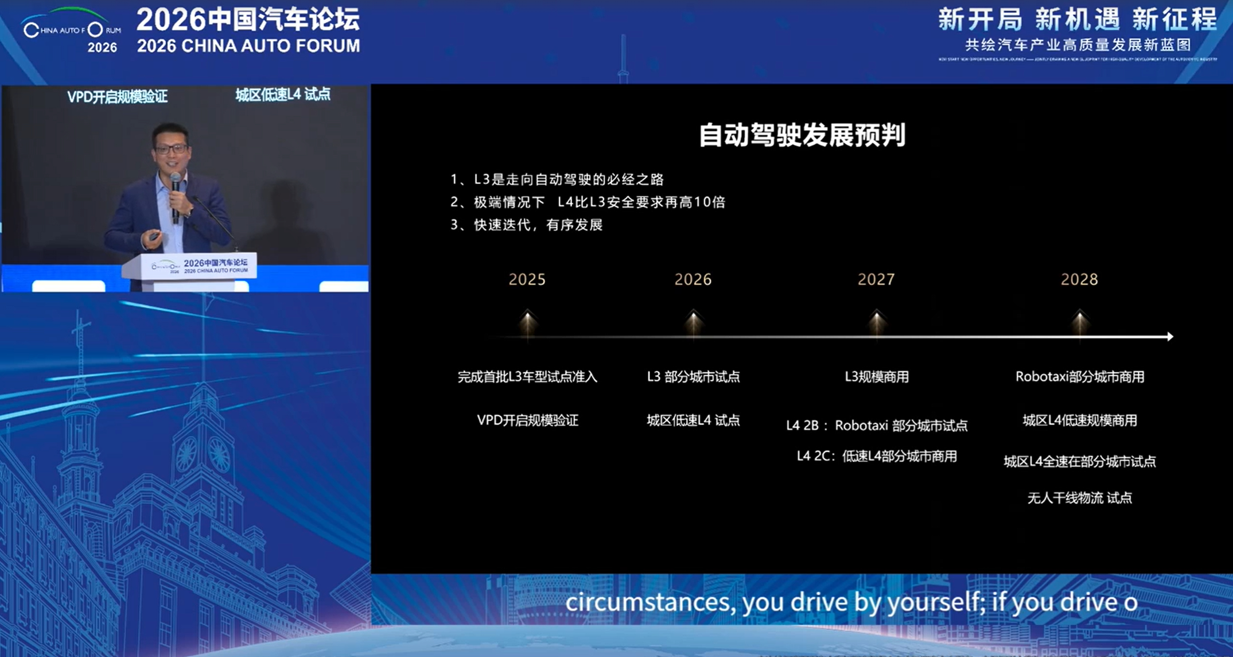 L3是走向自动驾驶必由之路7月22日，中国汽车论坛正式开幕，华为技术有限公司引望
