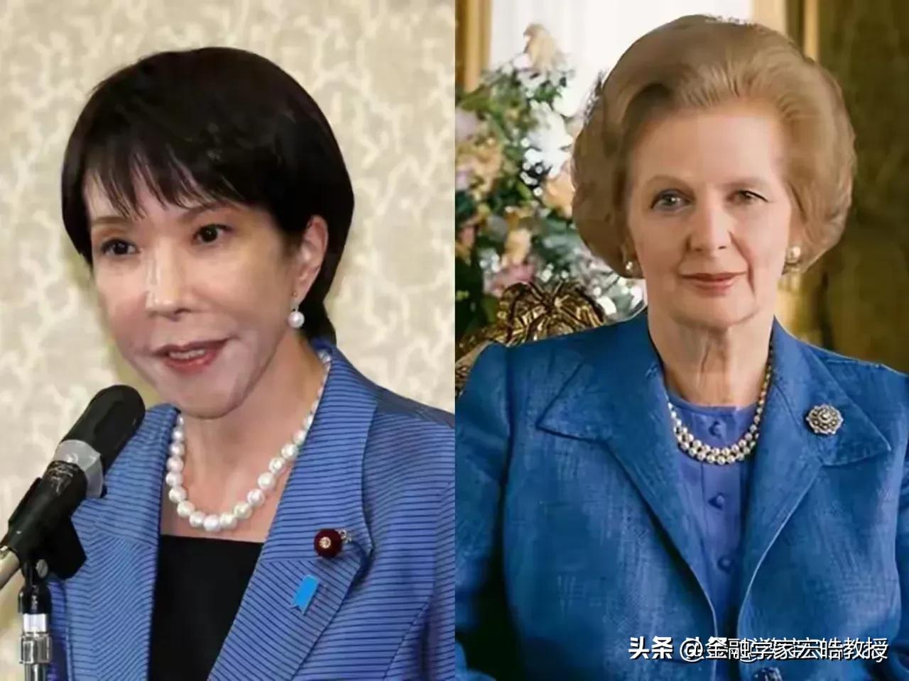 高市早苗模仿得了撒切尔夫人的穿搭，模仿不了风骨！
 
1975年，英国前首相撒切