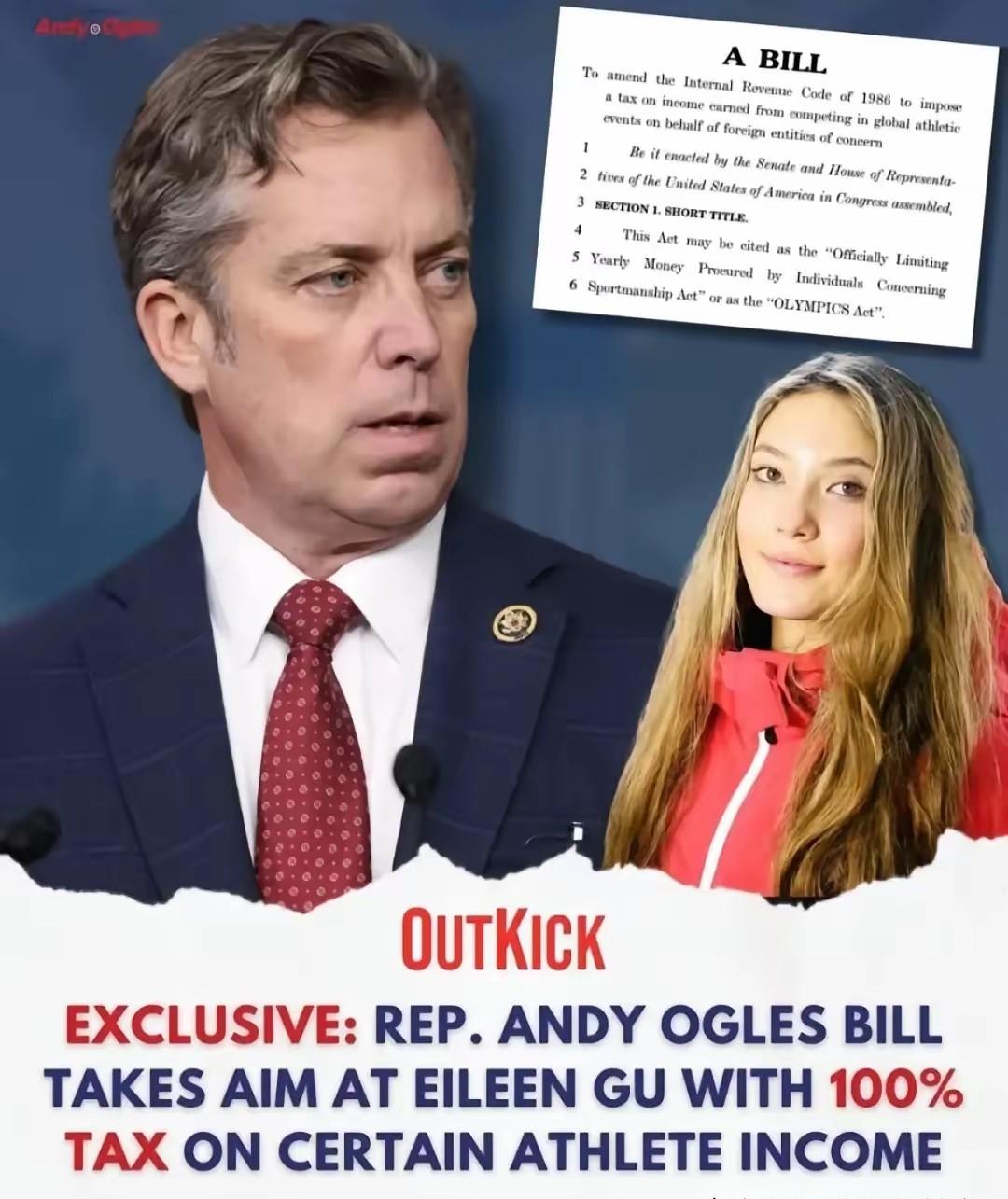 无耻至极！据美媒《OutKick》2月27日报道，美众议员奥格尔斯推OLYMPI