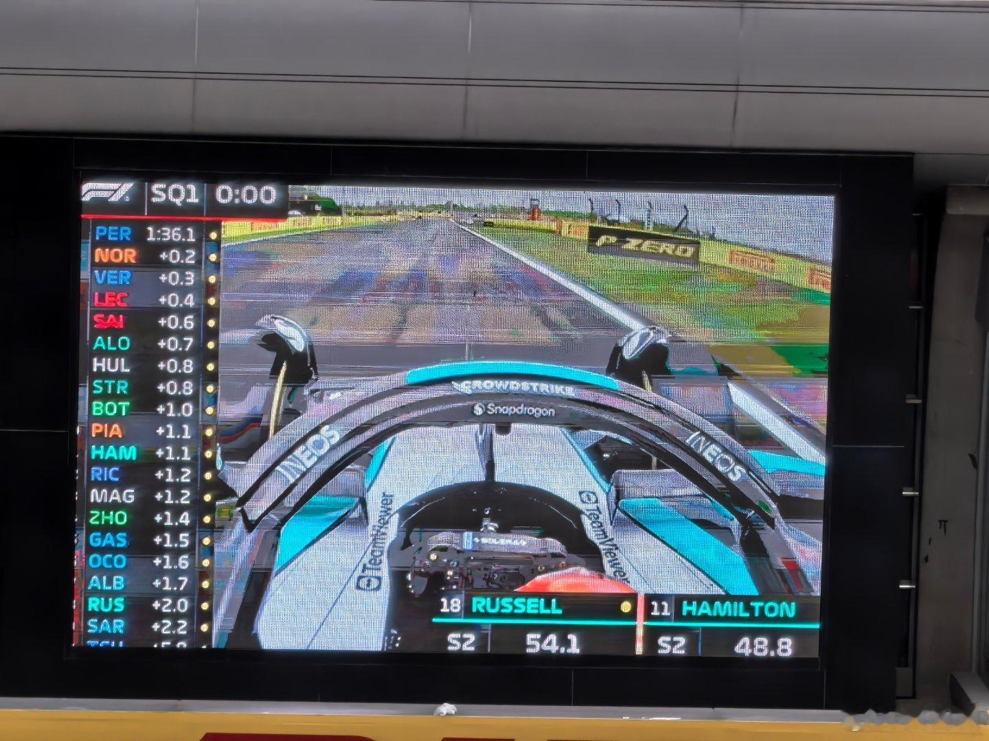 冲刺排位赛SQ1周冠宇排名15，进入SQ2!#f1中国大奖赛#  ​​​