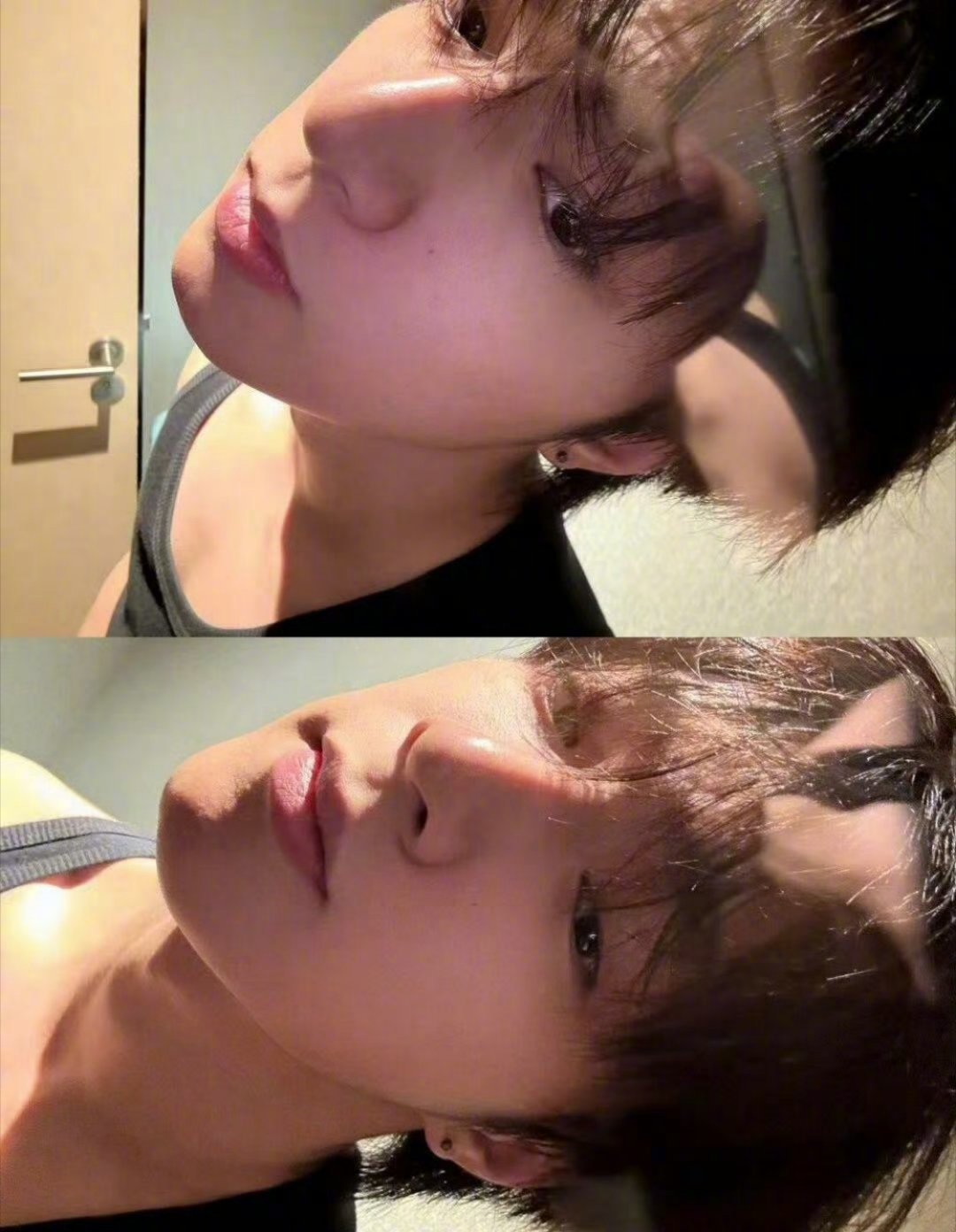 刘耀文素颜太权威了高会更新素颜自拍啦！五官精致又干净，自带少年感～ 