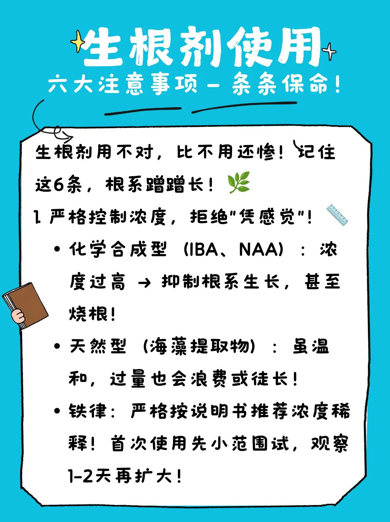 生根剂使用六大注意事项。生根剂