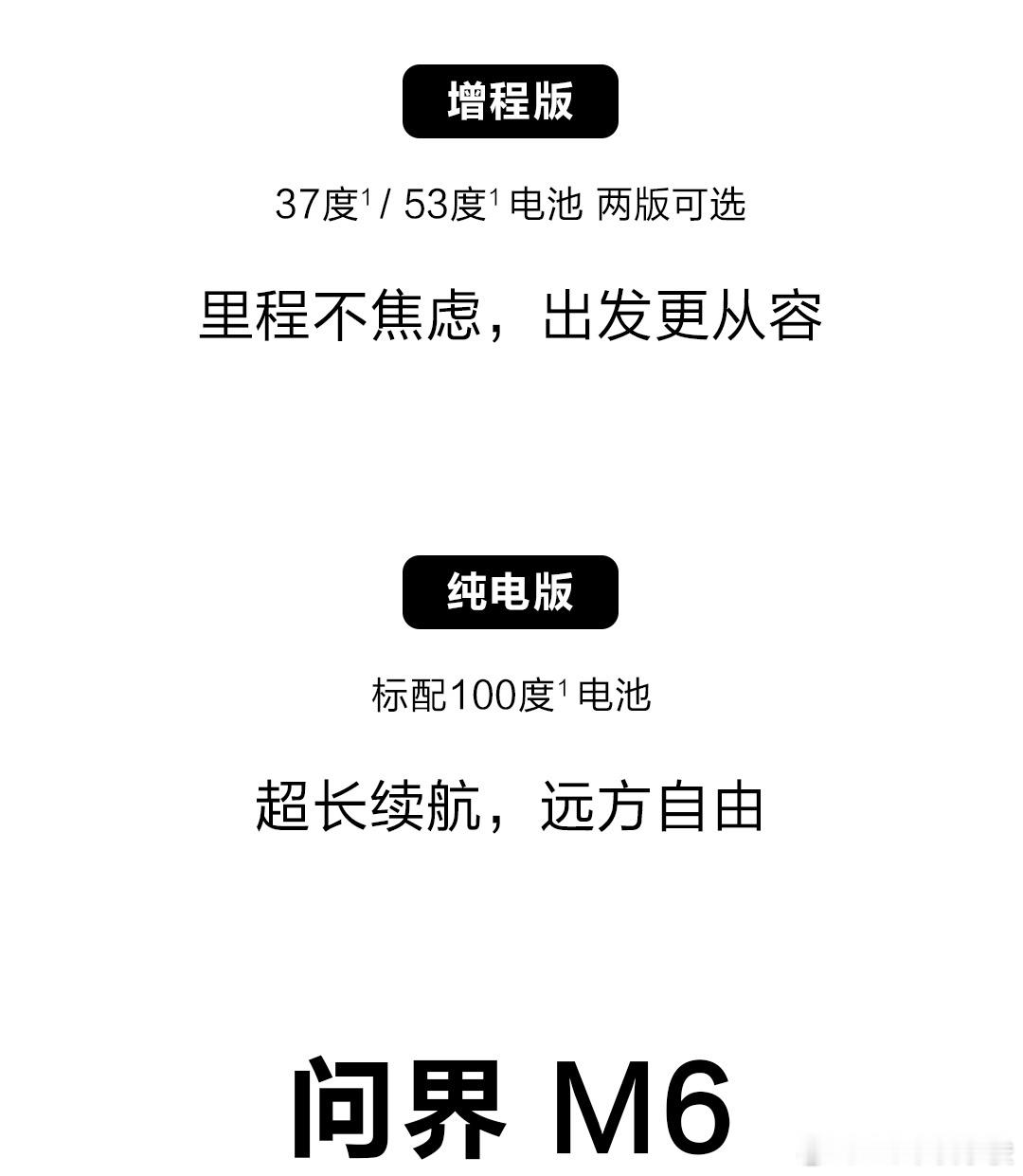 问界M6纯电版标配100度大电池 工信部新车公示揭晓鸿蒙智行新力作！问界M6尺寸