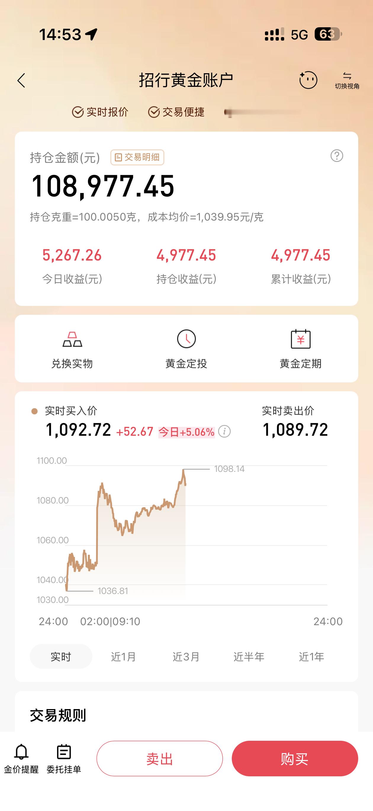 昨天跟风买了点黄金，这玩意啥时候涨到头，还能买吗？