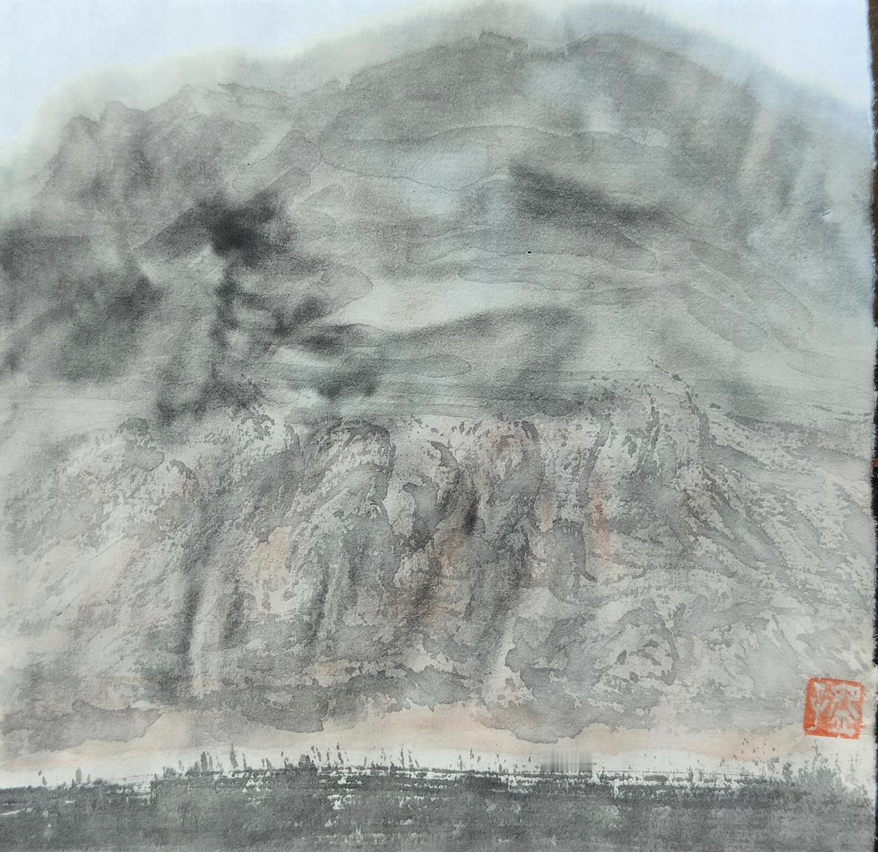 碗子的纸片水墨《路上的风景》