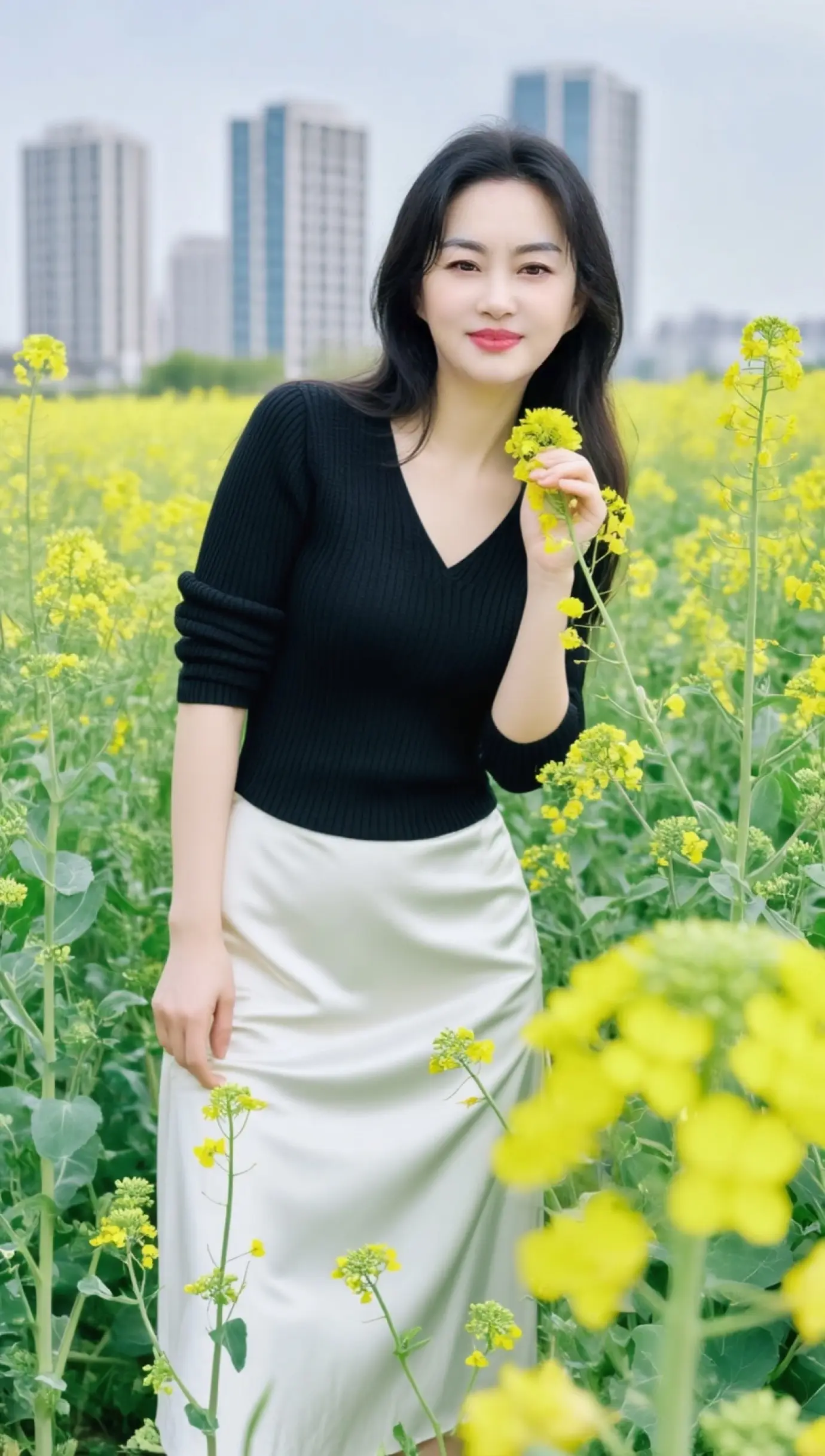 AI田园生活照 随变ai随便玩  油菜花拍照