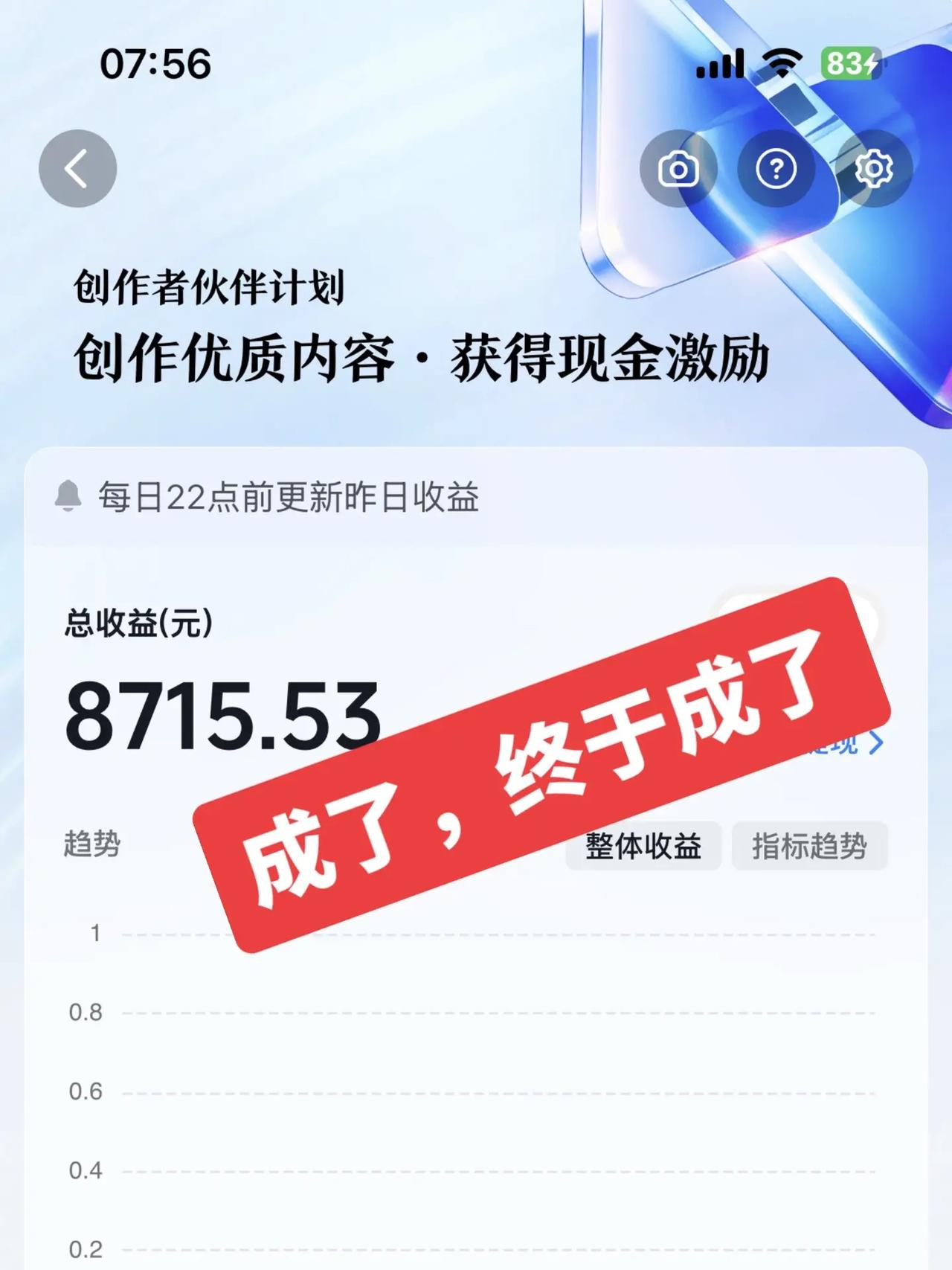 伙伴计划 躺在家赚钱 数据分享