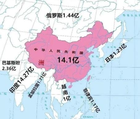美国人口约3.5亿，俄罗斯约1.5亿，加拿大约4165万，澳大利亚约2800万，