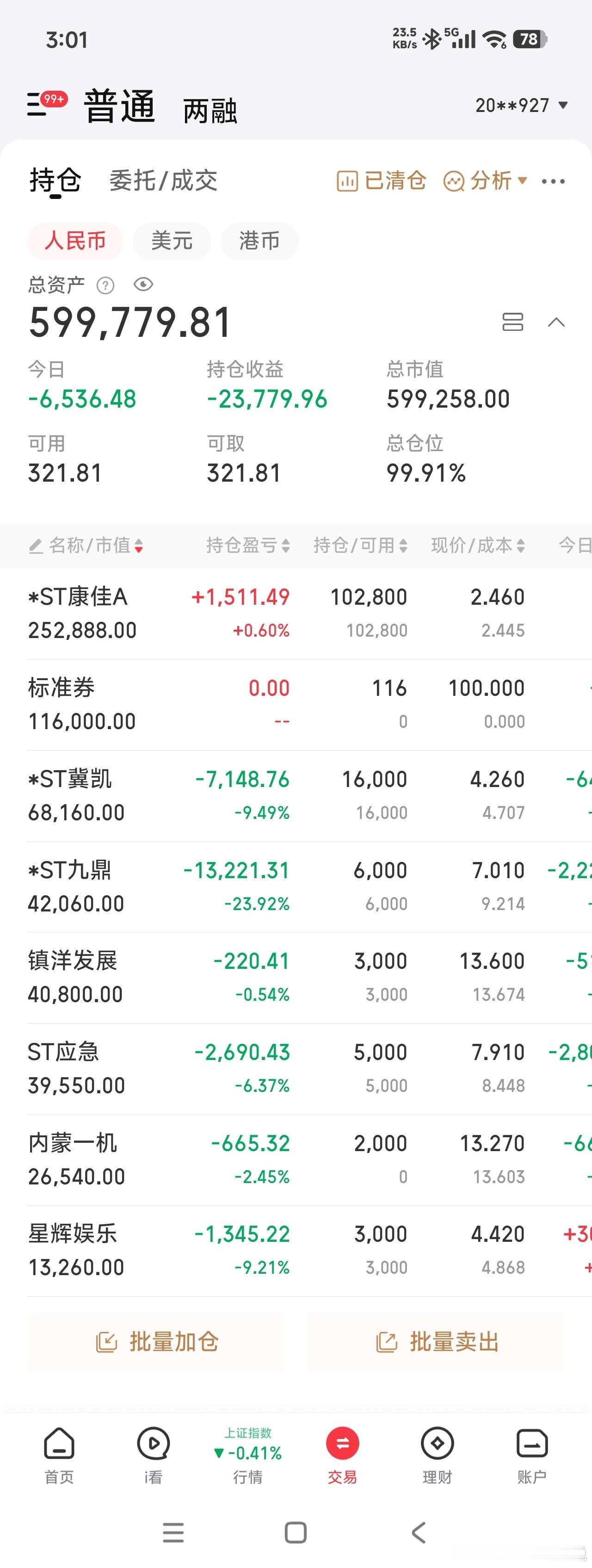 做最真实的自己 （20260917）大盘缩量小跌，个股涨跌各半，仍然处于弱势区域