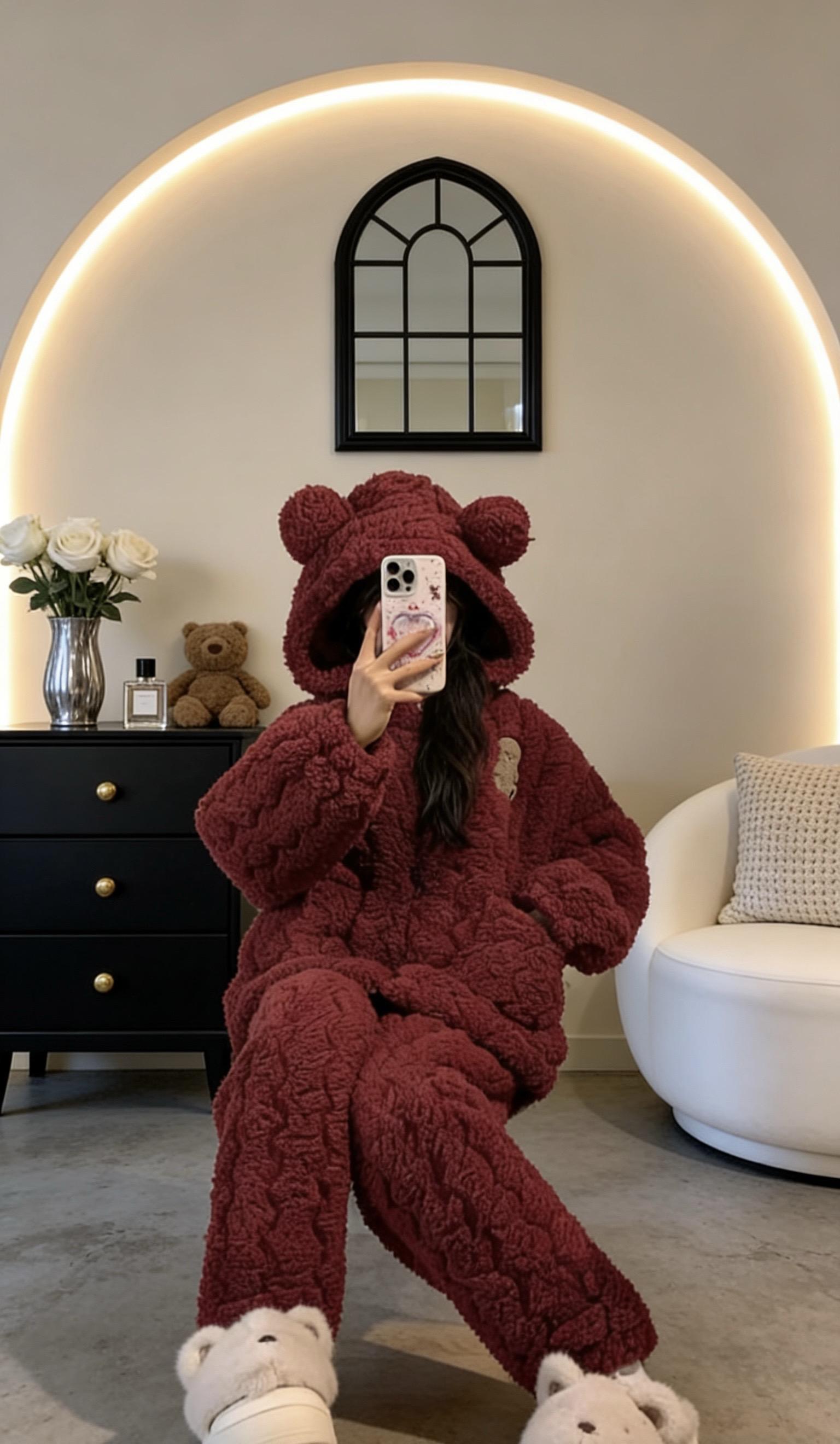 加厚睡衣 夹棉睡衣 厚睡衣 睡衣 本命年睡衣