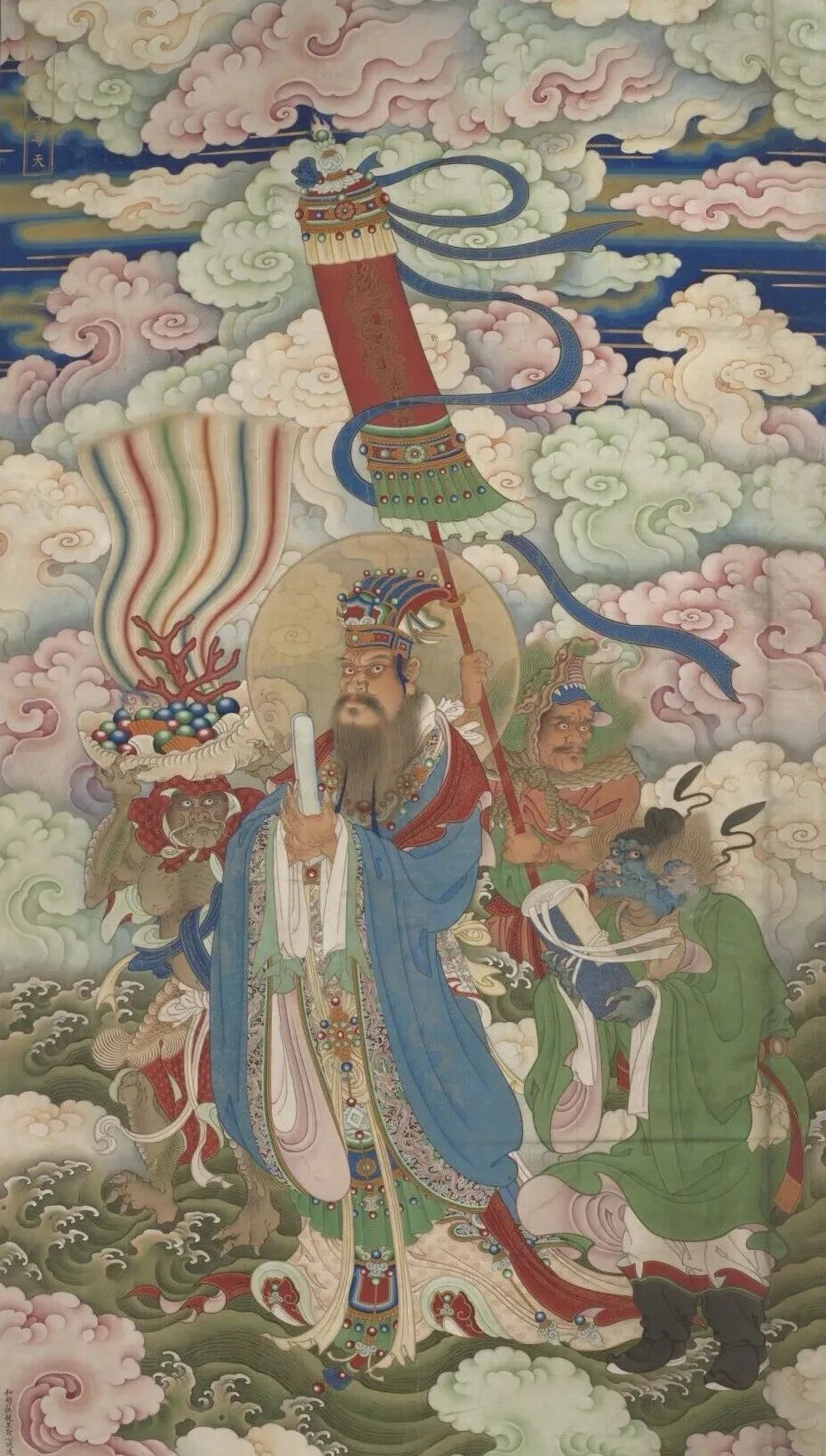 清代《娑竭罗王尊天》，现藏于美国 ​​​