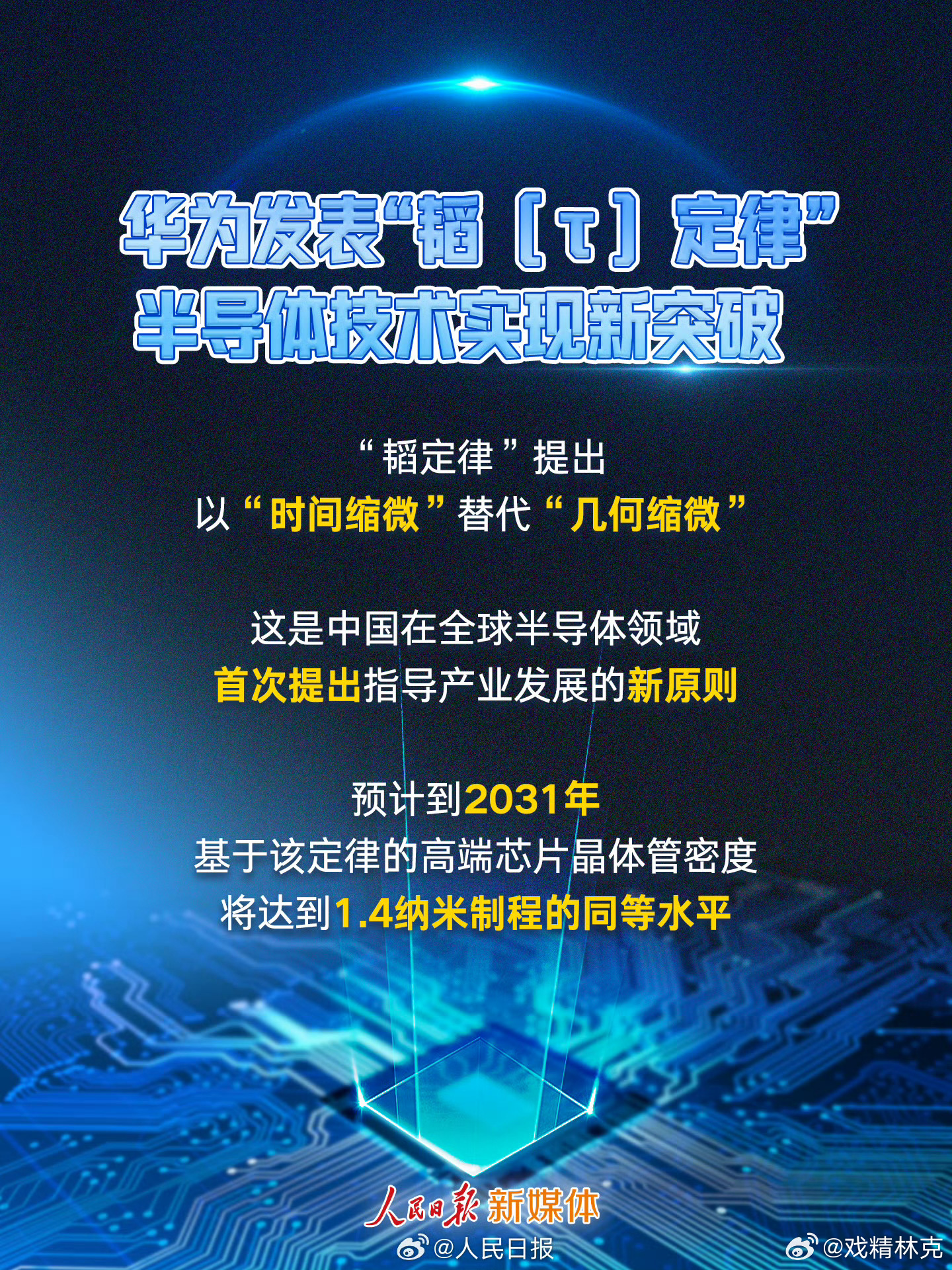 华为发表半导体韬定律今天的超重量级消息