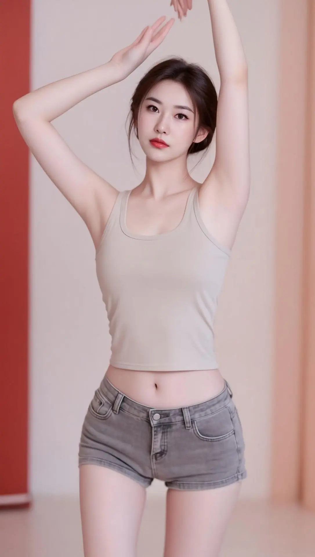 AI简约背心写真 ai创作