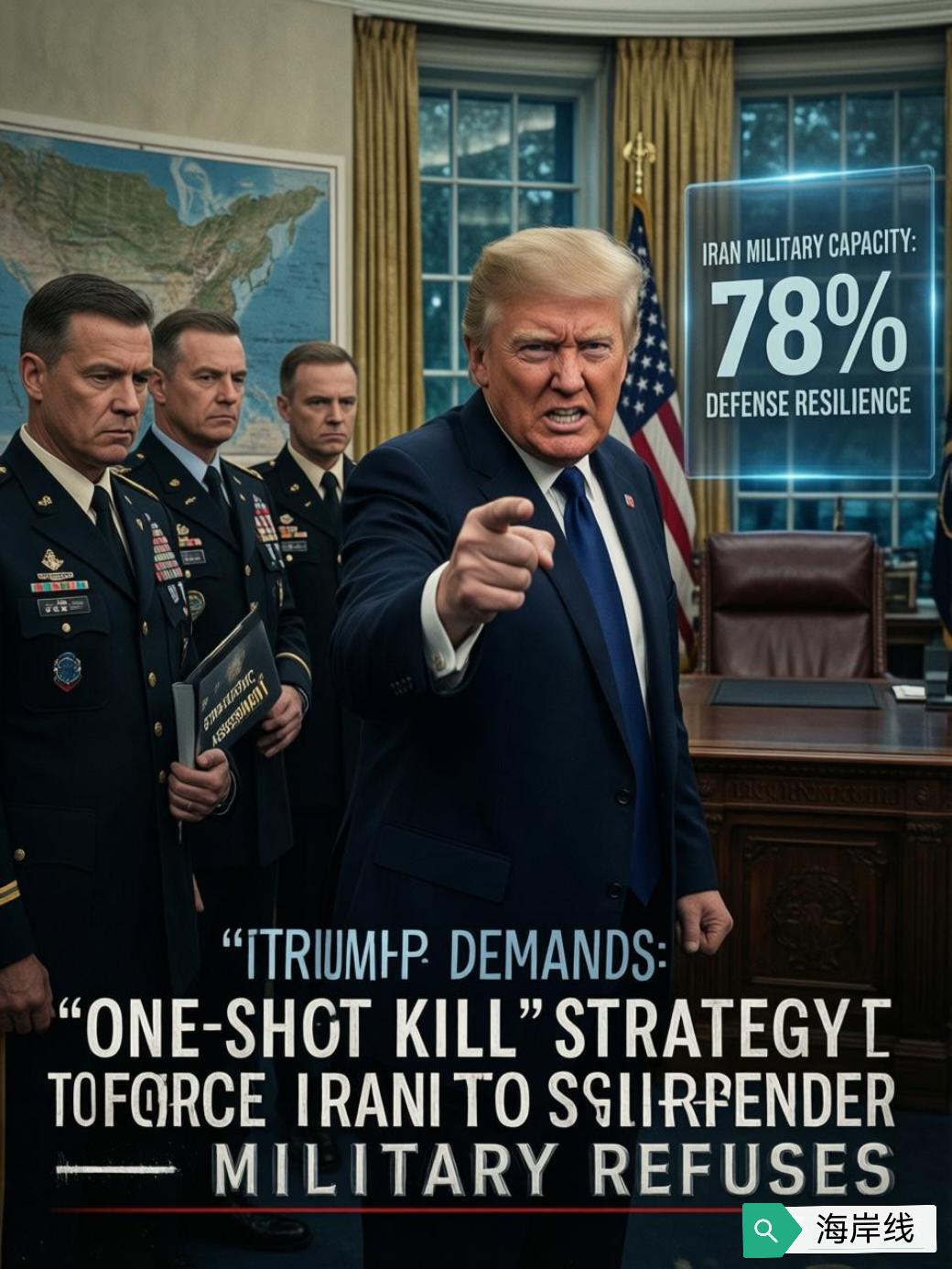 这事儿，现在是白宫内部吵翻了。

俄罗斯卫星社2月24日的消息，特朗普最近对军方