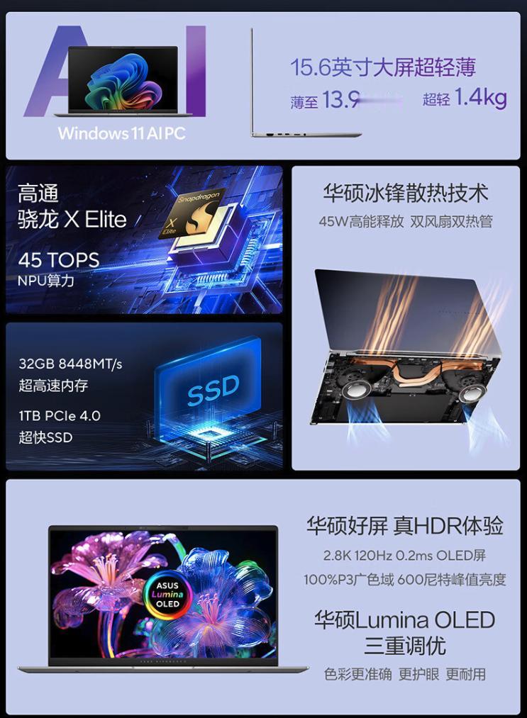 终于，笔记本处理器不再是英特尔、AMD二选一了。就在6月6日，华硕无畏Pro15