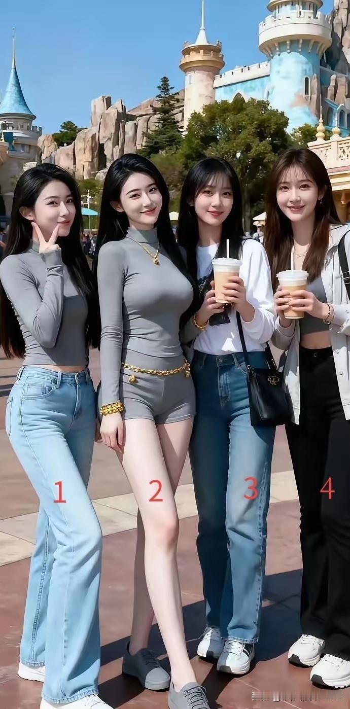 四位美女，身材一个比一个好，有气质，各有各的美！你认为那个更有气质、更美！