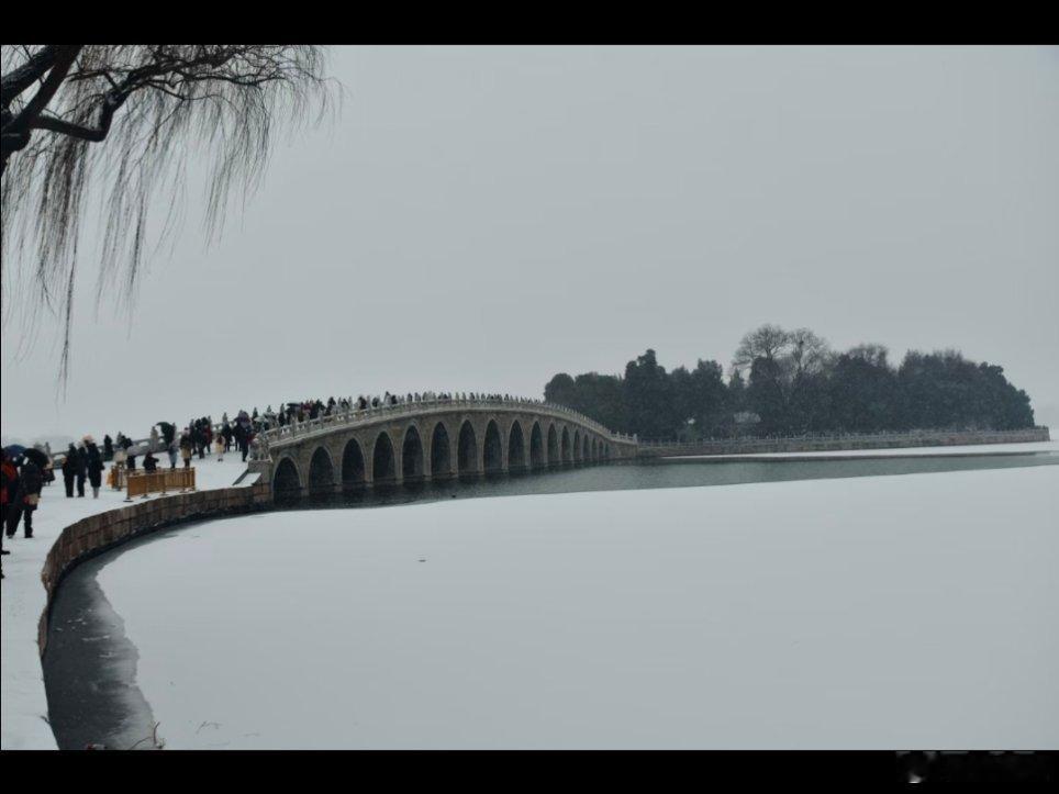 下雪了，颐和园真的超美。 