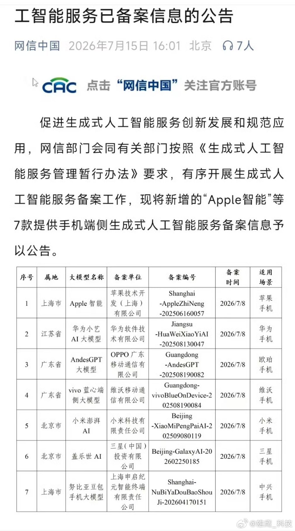 苹果AI国行版已过审这绝对算是属于行业里的大新闻，苹果AI国行版过审了，这下果粉