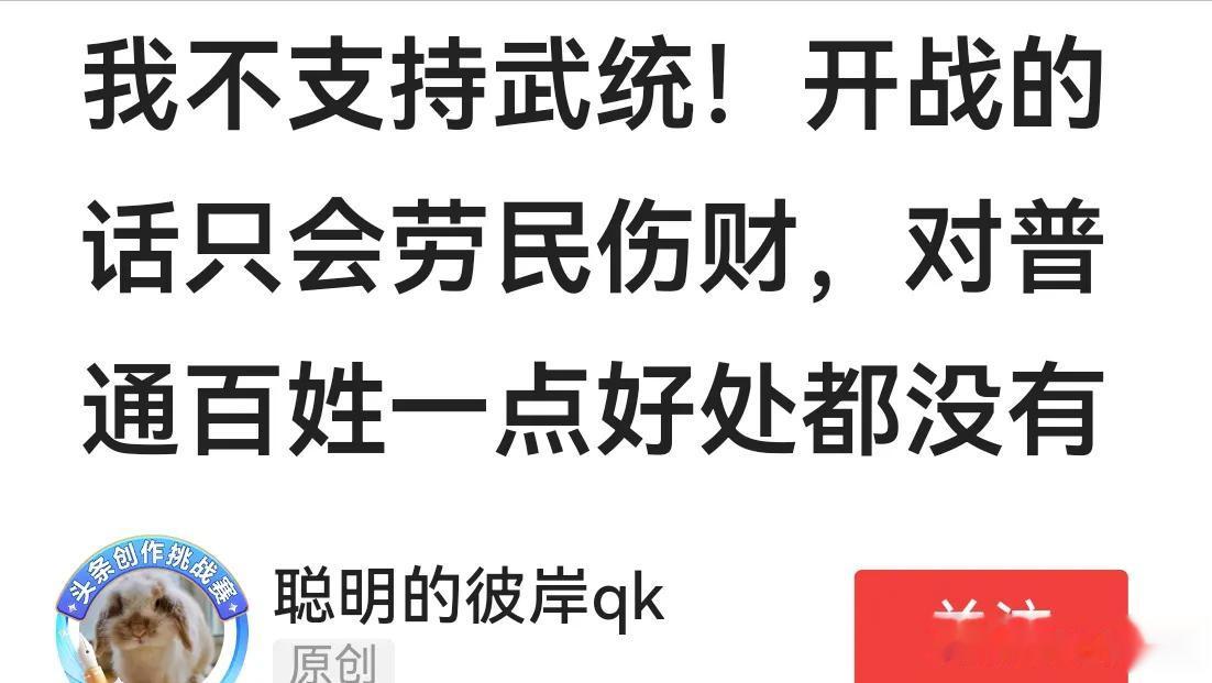 敢冒天下之大不韪，是不是大胆了一点？连如此敏感的台湾问题都能被轻描淡写成“劳民伤