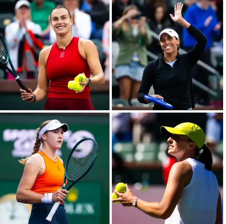 WTA1000印第安维尔斯站半决赛对阵出炉，今年PIF迈向总决赛积分榜TOP4包