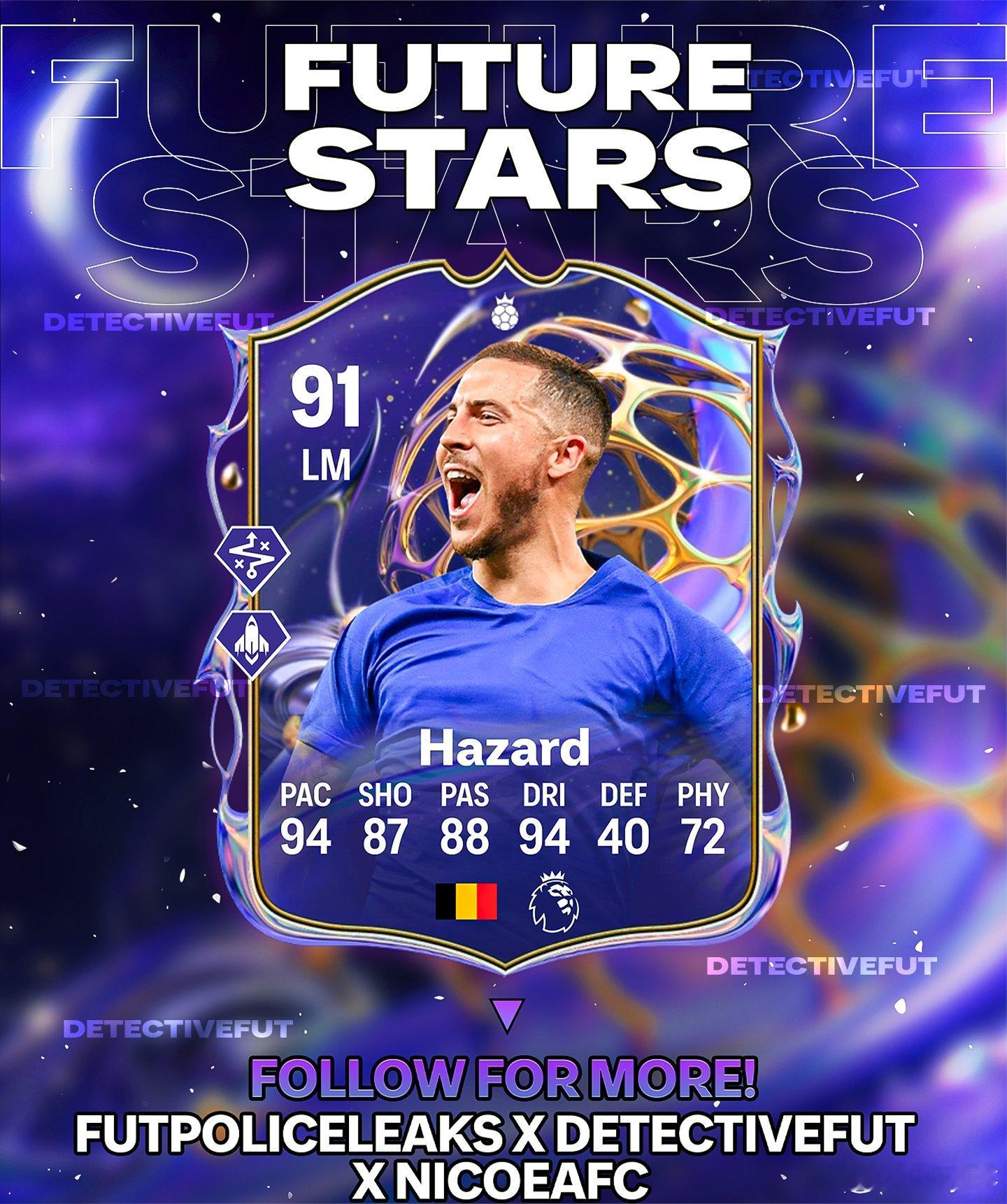 未来之星第二套阵容确认球员。阿扎尔、费尔明、贝尔、贝利、席尔瓦、武什科维奇、卡尔