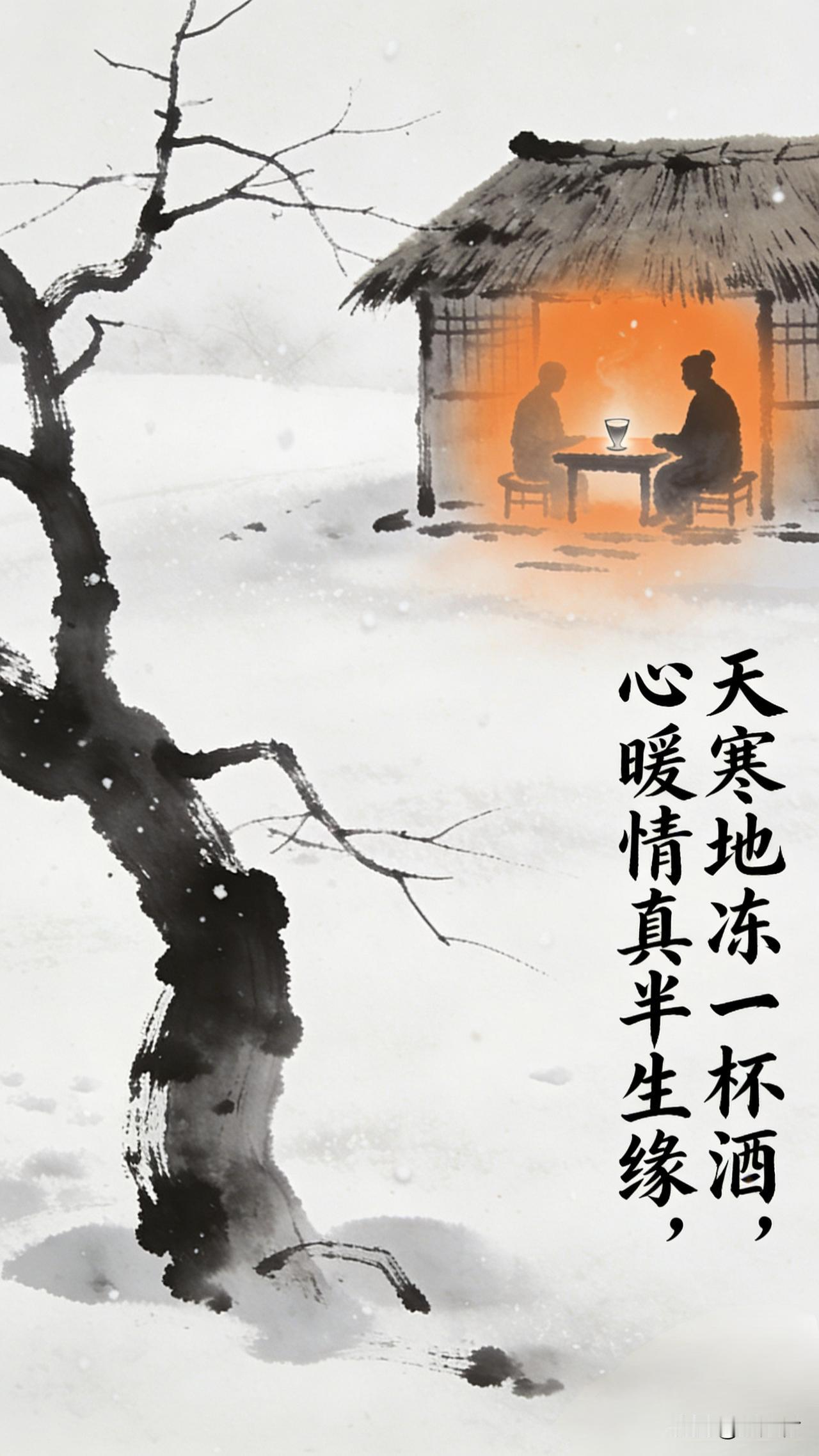 下联：心暖情真半生缘。