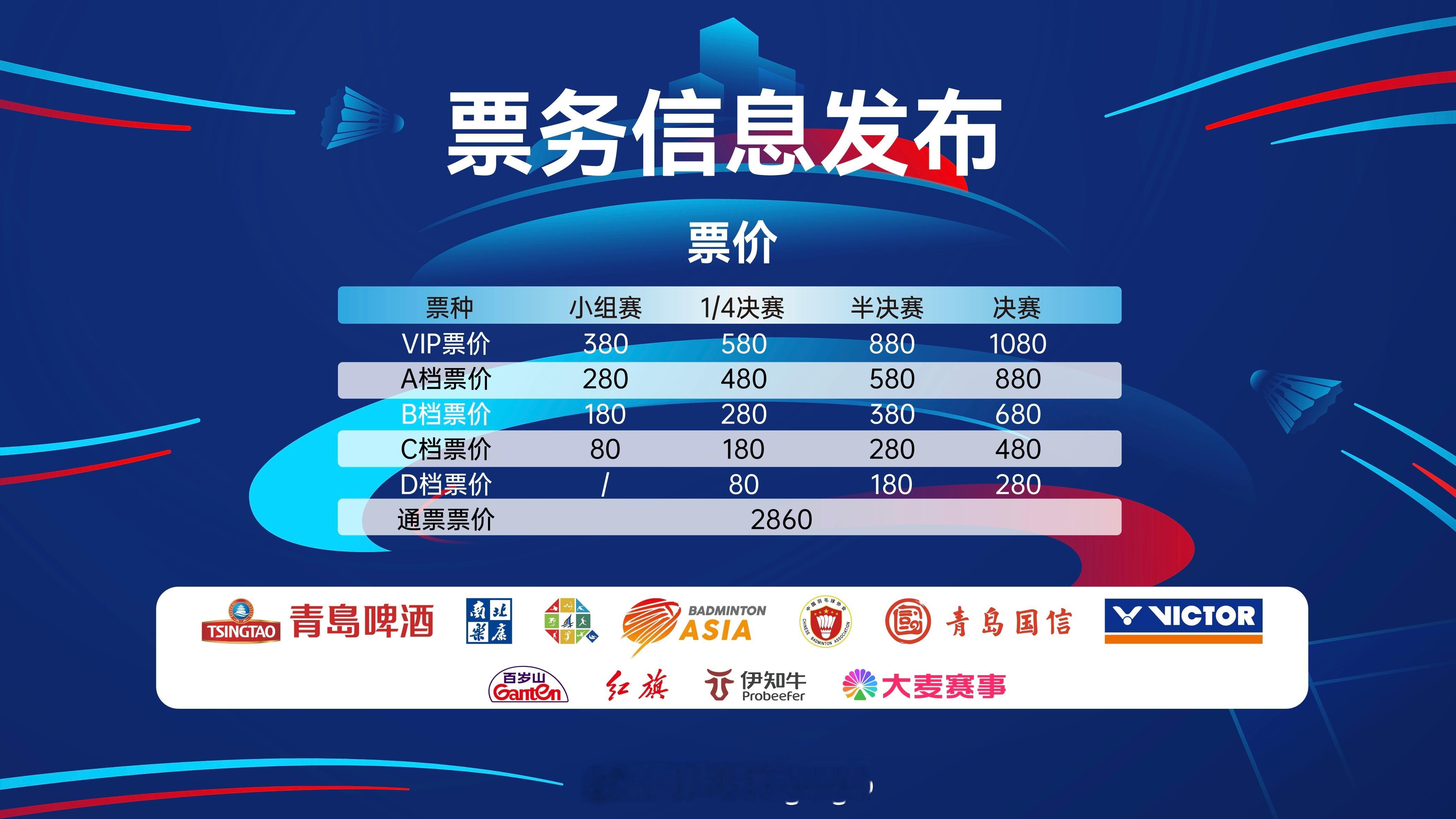 本届亚团赛票务方案延续“亲民、普惠、多选择”的原则，设置多档票价区间，进一步降低