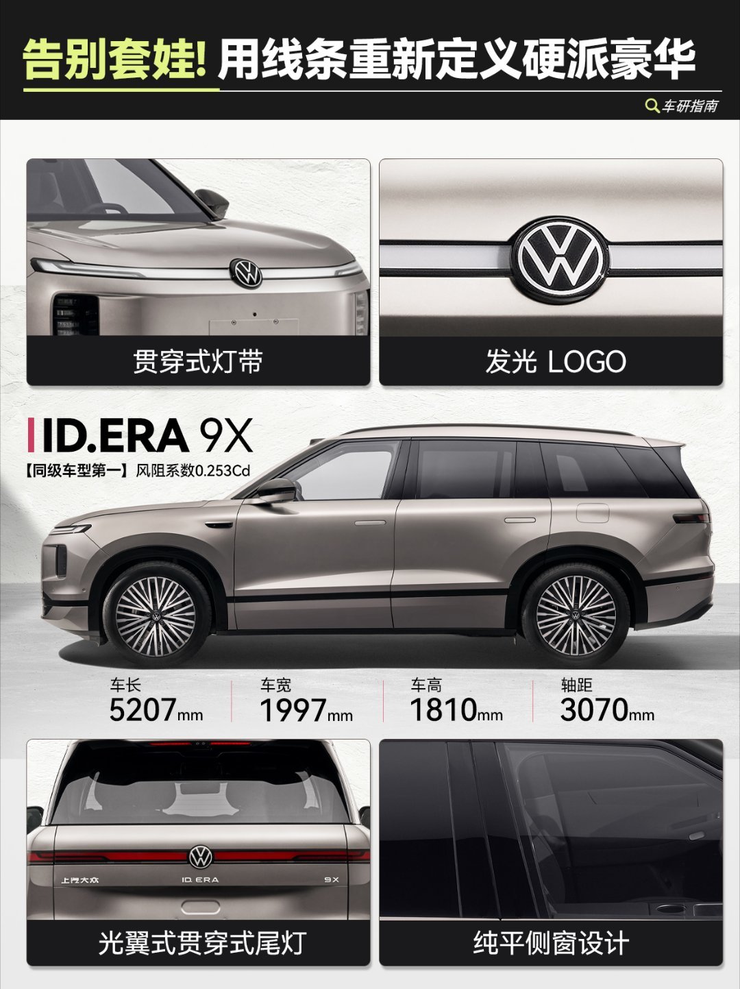大众9X是增程车的终极答案吗一图看懂大众9X有啥亮点。EA211黄金增程器，高效