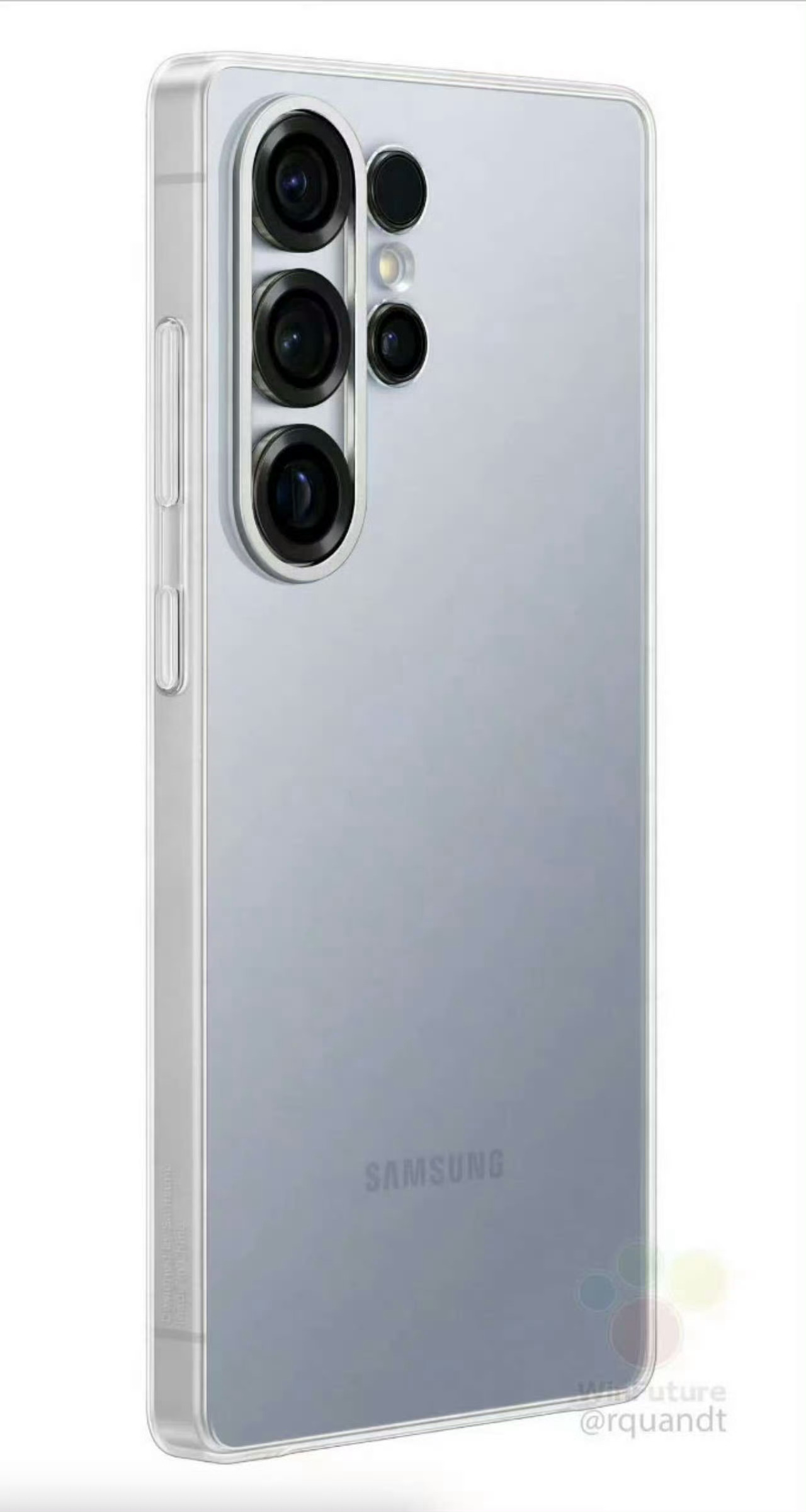 三星Galaxy S25 Ultra戴壳官方渲染图，镜头模组设计还是老样子，不过
