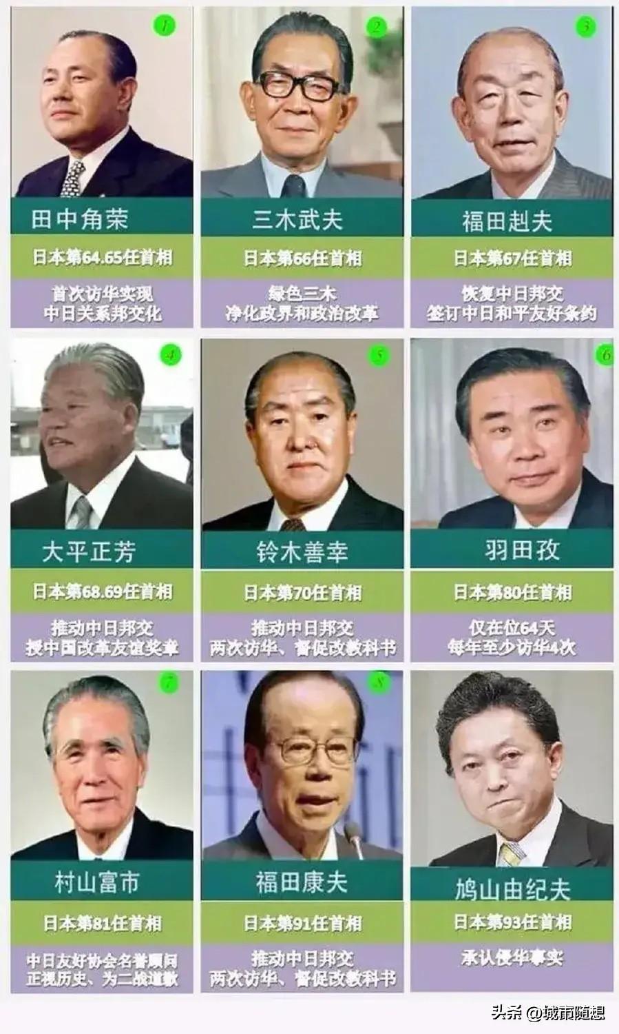 日本历史上曾有一些亲华派的首相。

其中，田中角荣是其中之一。

他在任期间致力