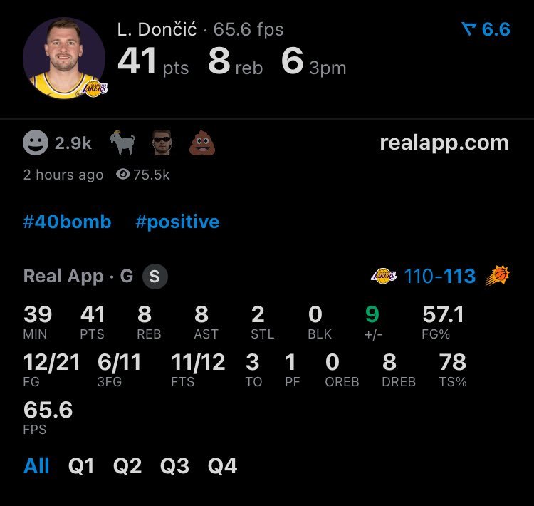 东契奇今天这样的数据 带不动啊 湖人vs太阳 东契奇空砍41分