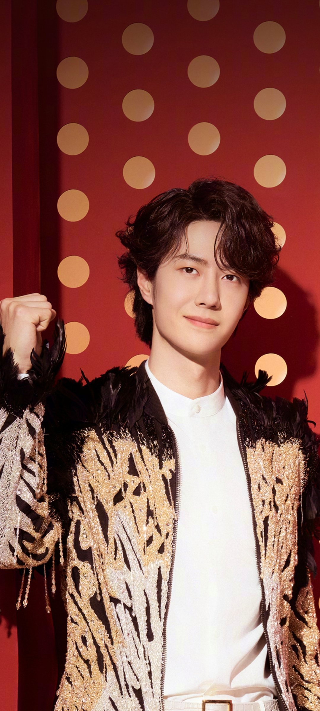 春晚节目单 王一博第七个节目，央视背景墙都是王一博，果然是央视门面💚 