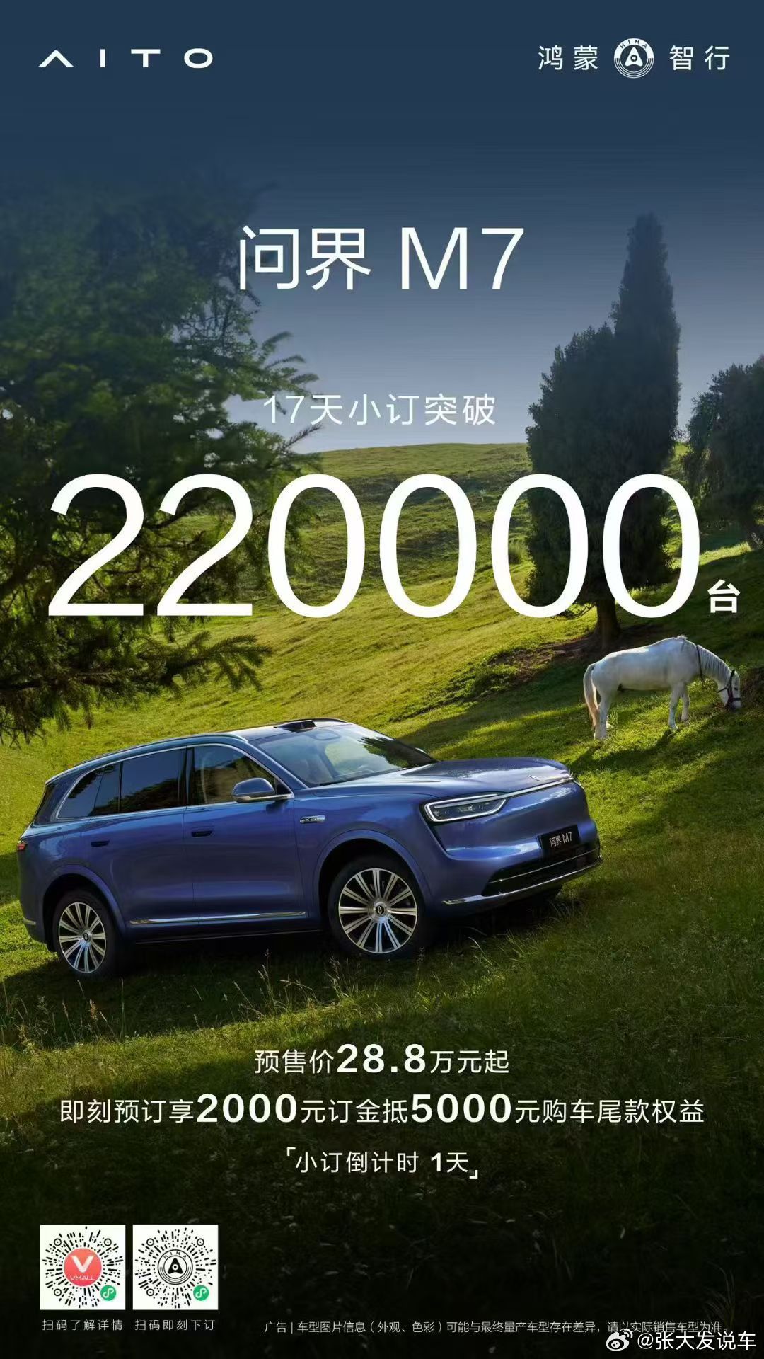 明天我去发布会大家觉得订单转化率能达到多少问界新m7尚界h5 ​​​