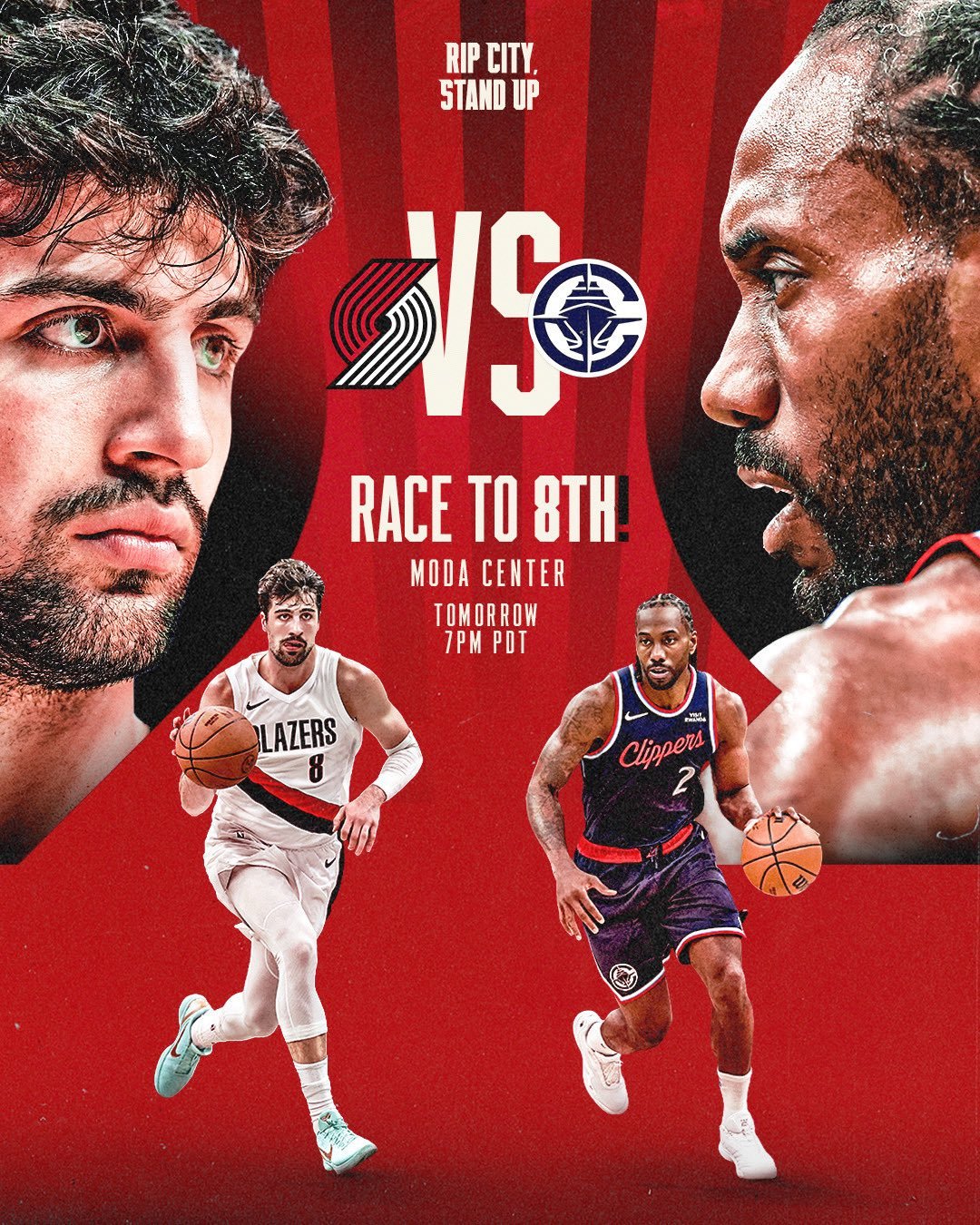 今天最重要的一战，开拓者和快船抢附加赛两条命！快船赢锁第8，开拓者赢，他们最后一