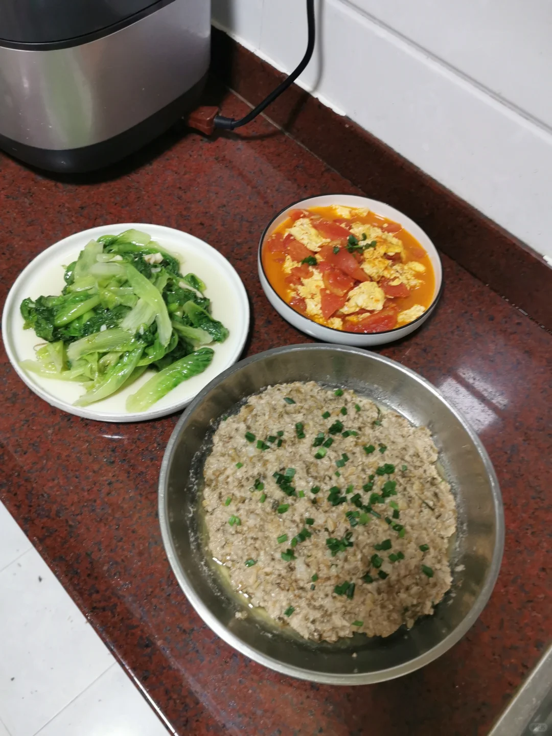 妈妈的拿手好菜，梅菜蒸肉饼真的太好吃了