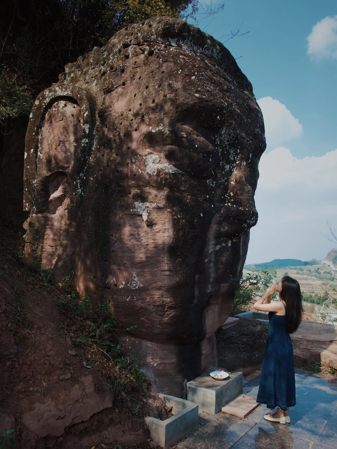 隐居成都龙泉山千年的唐代佛头 🙏