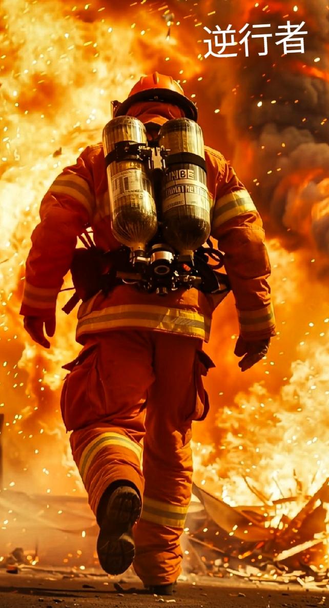 逆火而行的真英雄
 
消防员，无疑是和平年代最可敬的英雄。他们没有身披铠甲，却总