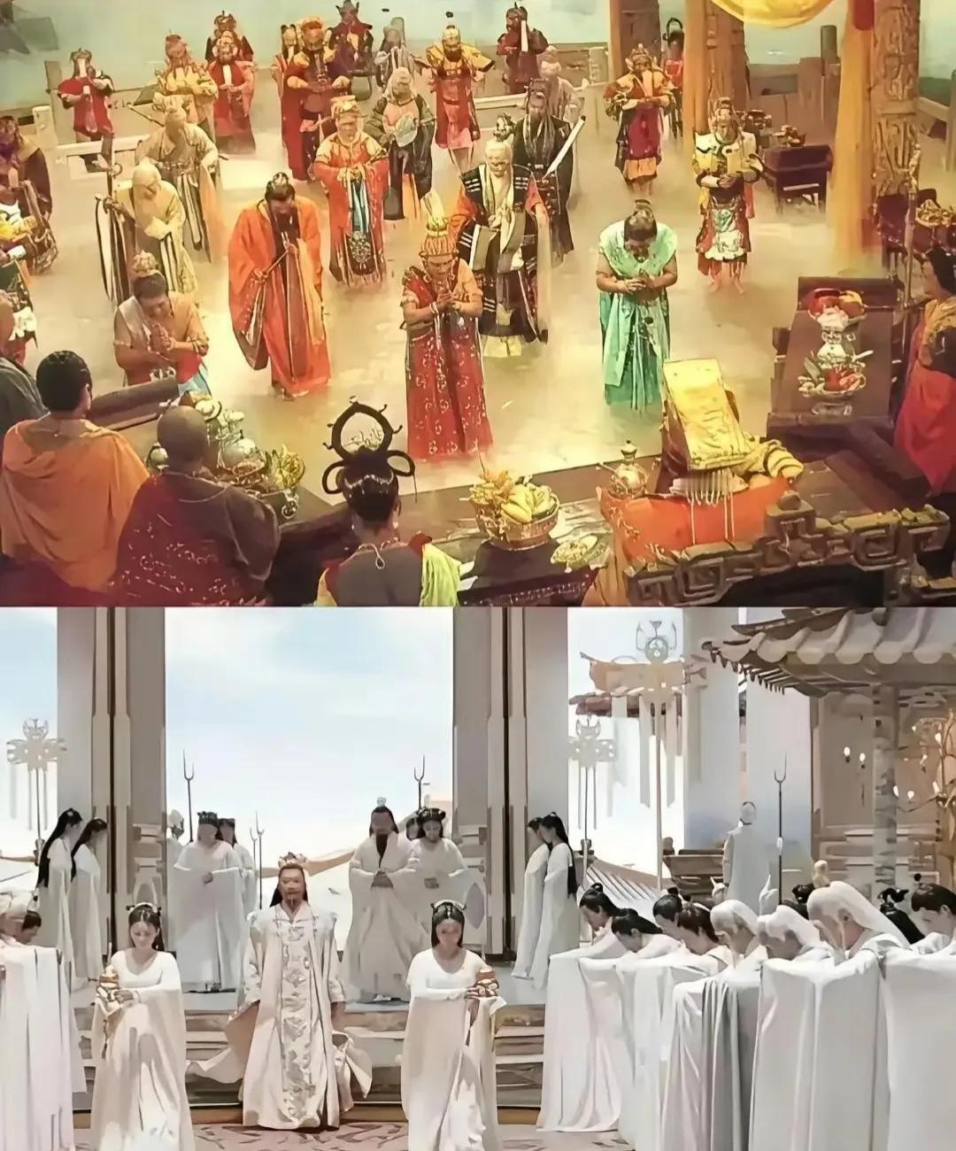 才过了30年，换了仙界…[呲牙]
黑白电视年代，华服霓裳。
彩色电视时代，反而一