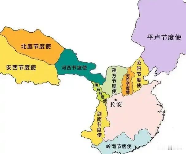 下面这是唐朝的平卢、武宁、天平、泰宁四镇节度使，其中，平卢镇的镇所在营州、青州；