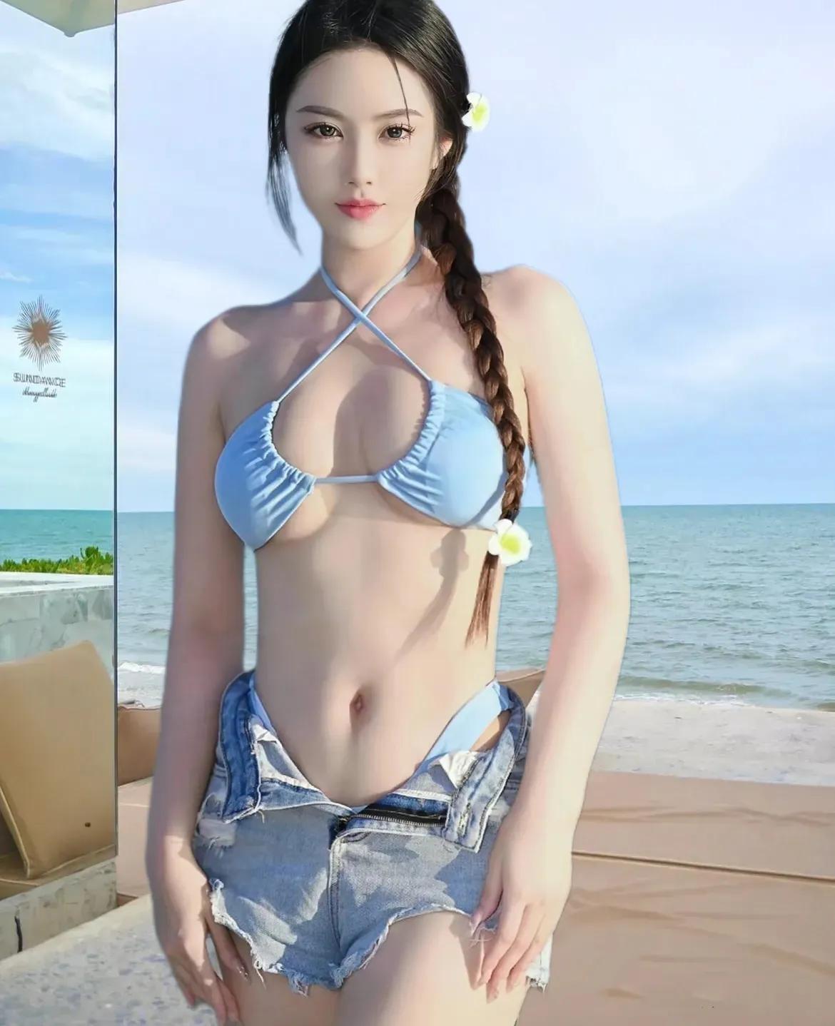 生于骄阳下，
亭亭碧波静。
风清海色蓝，
无限风光来。






