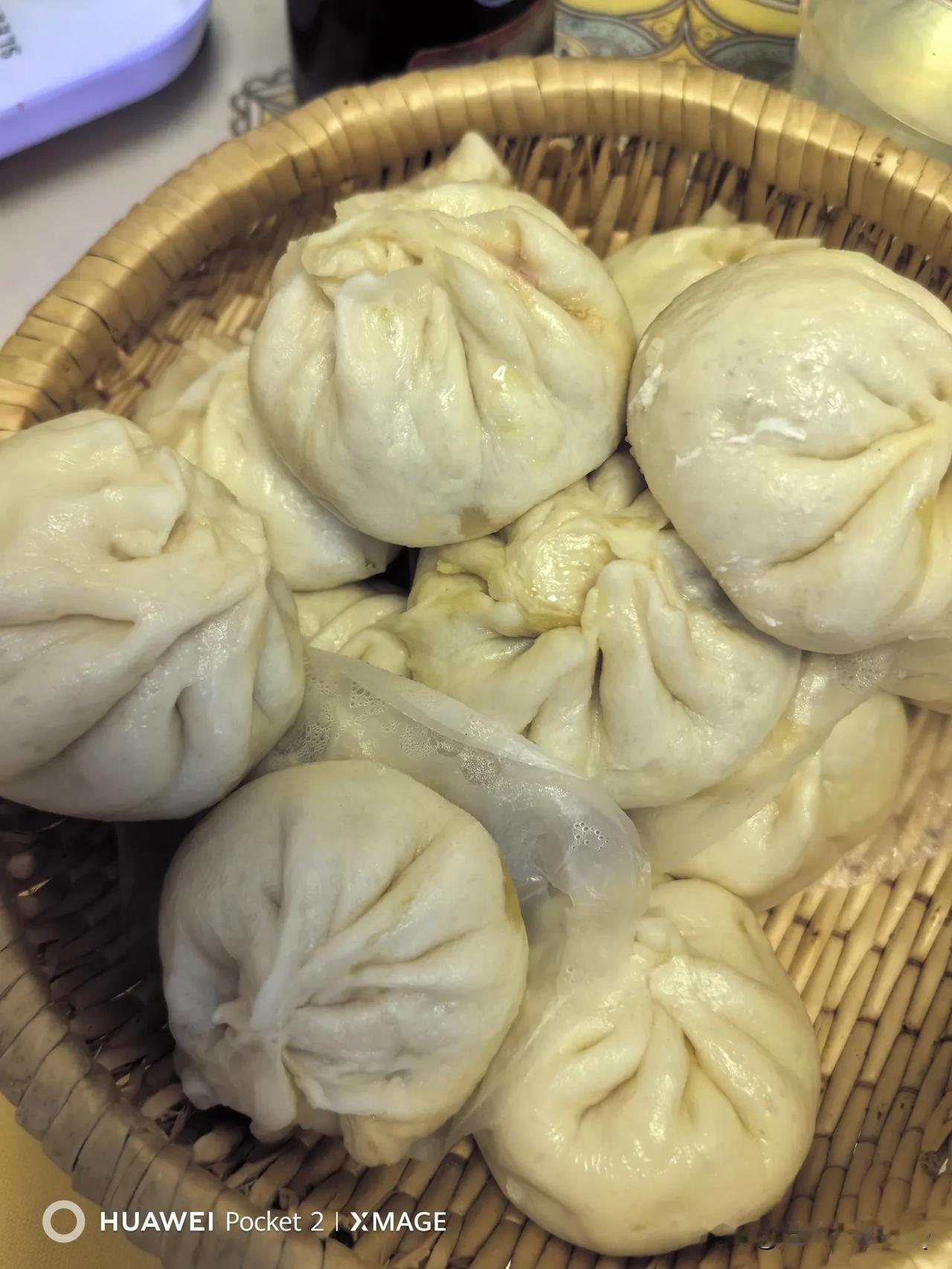 亲爱邻居大姐送我一捆茴香苗，太多了，我只能包了一些羊肉茴香包子一些猪肉茴香包子，