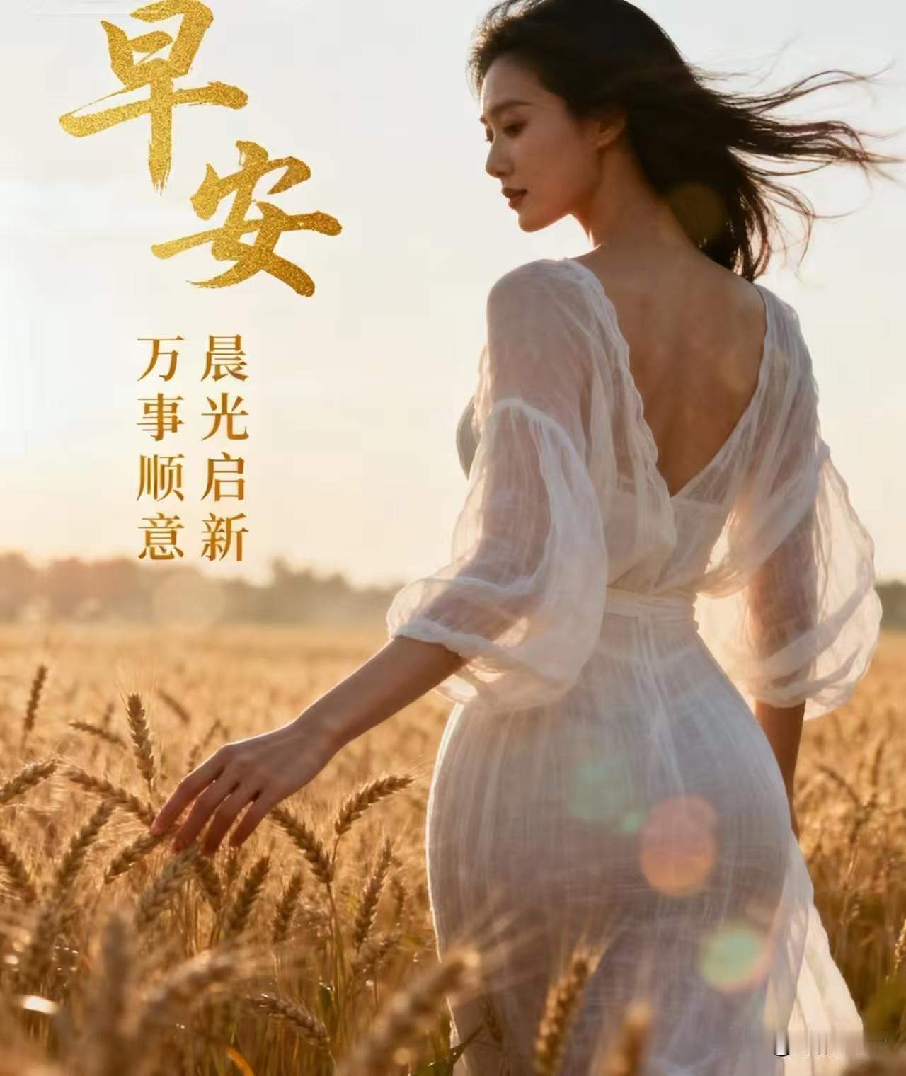 捣练子·晨欣
金穗灿，晓曦扬，
浅笑和风暖心肠。
日日舒心怀暖意，
放歌欢畅沐晨
