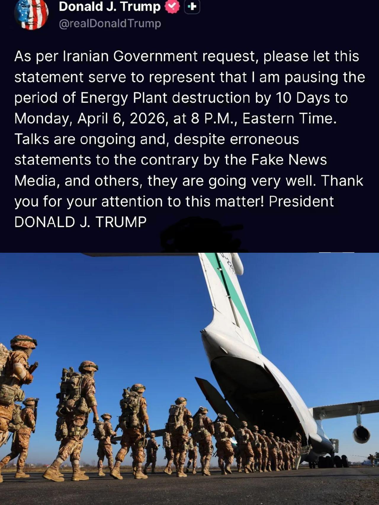 美国的最后通牒又变了？中东战事出现戏剧性一幕。
      特朗普的最后通牒又改