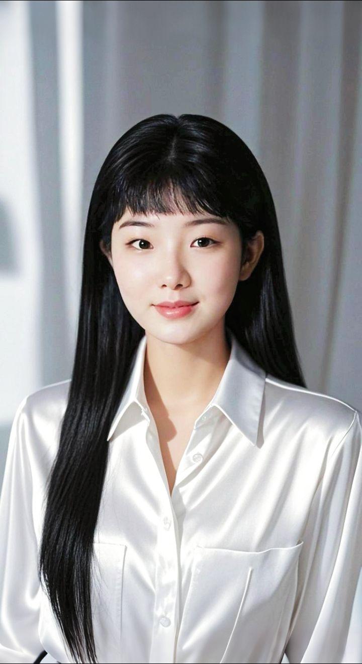 AI扩图 AI素净衬衫照