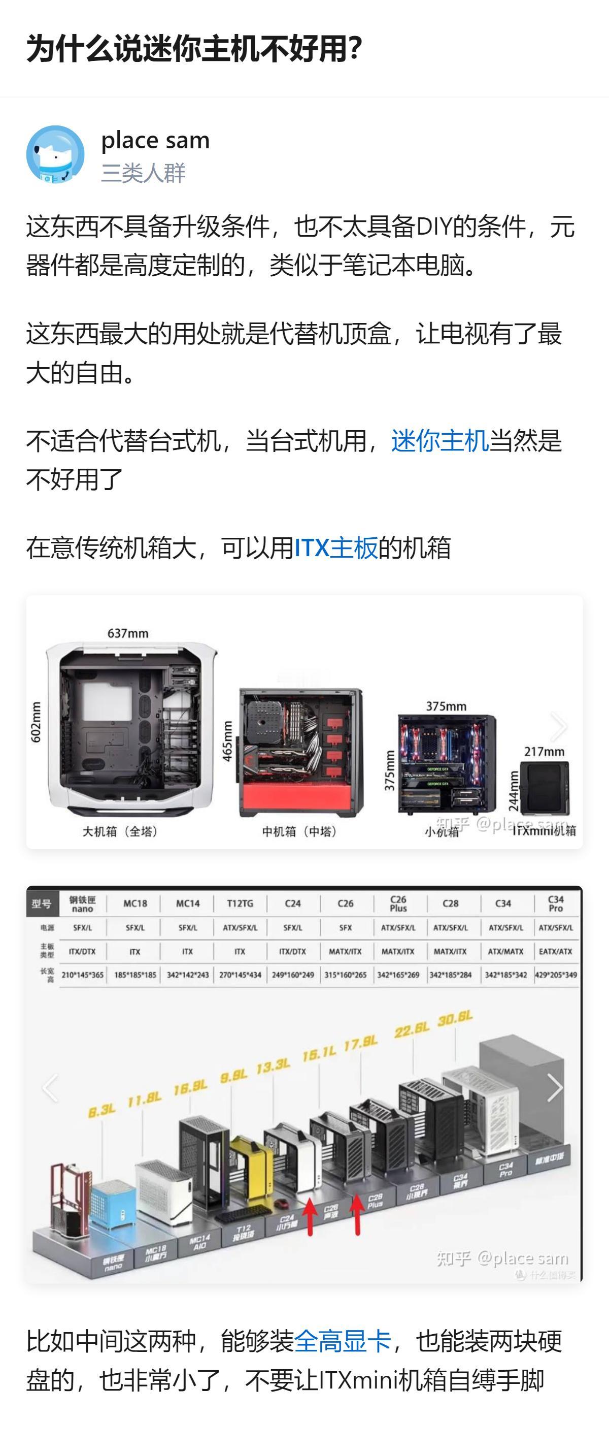 迷你主机因元器件高度定制，既无升级也无DIY空间，仅适合替代机顶盒，无法当台式机