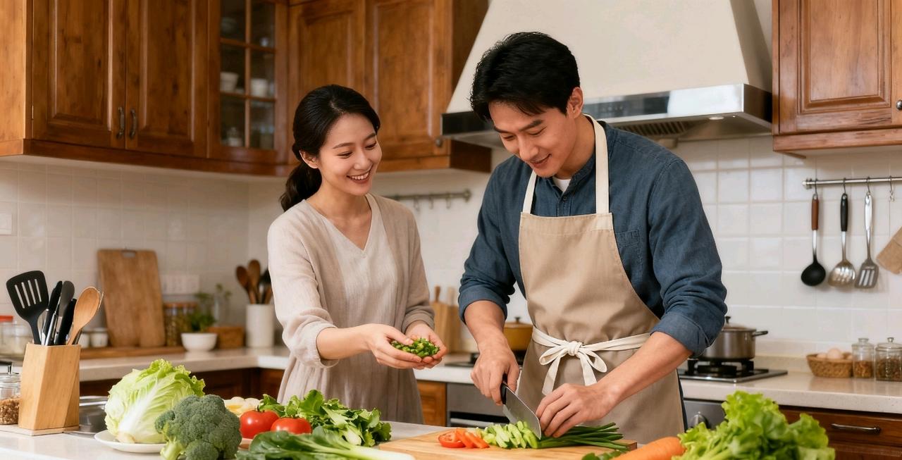 关于“男人是否该做饭”的观点快讯
 
“男人也该做饭”这一说法引发讨论。厨房从不