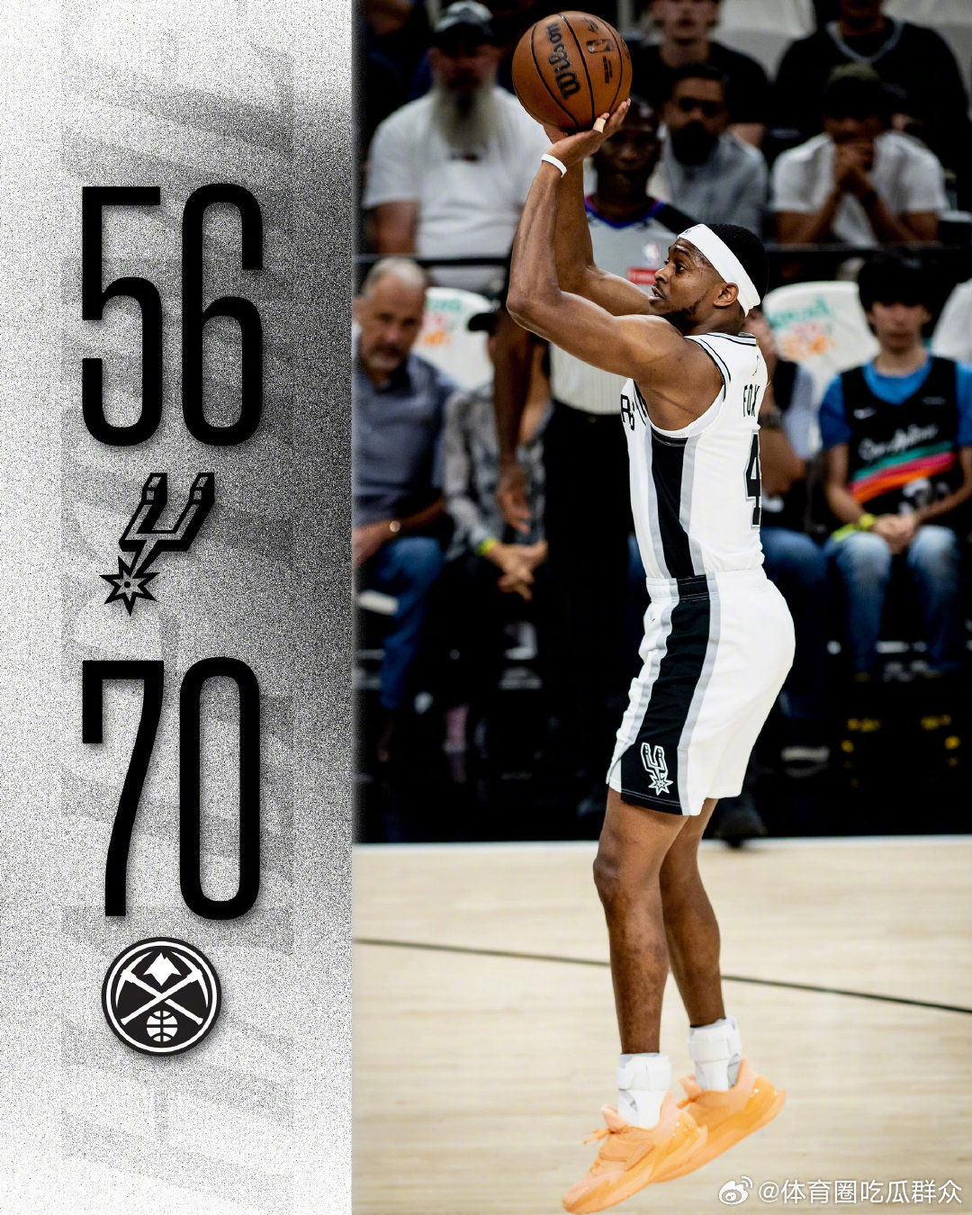 下半场马上开始！努力追分💪掘金vs马刺马刺GoSpursGo  cr：圣安东尼