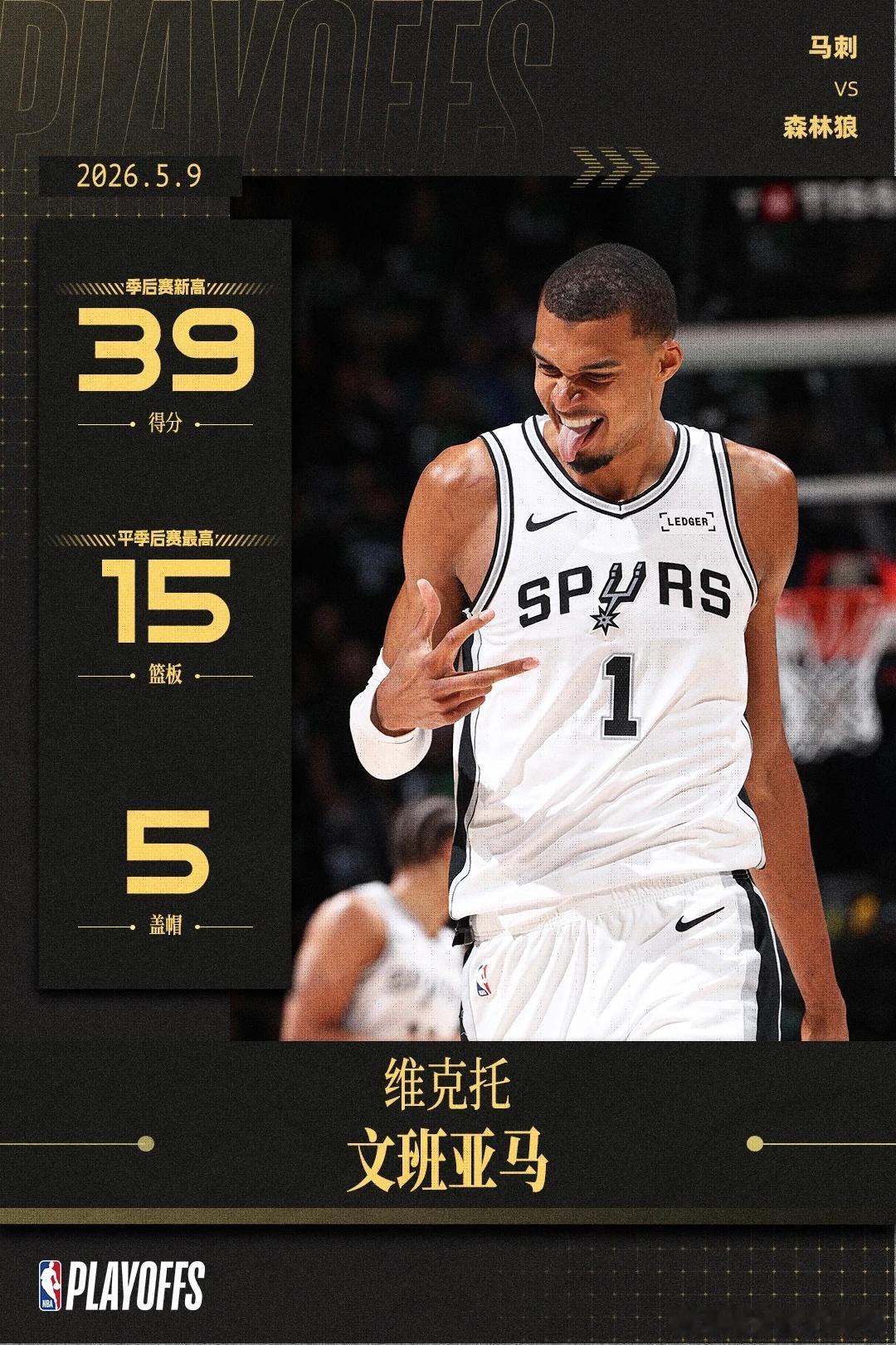 马刺在NBA季后赛🏀西部半决赛第三场中击败森林狼，系列赛大比分2比1领先。本场